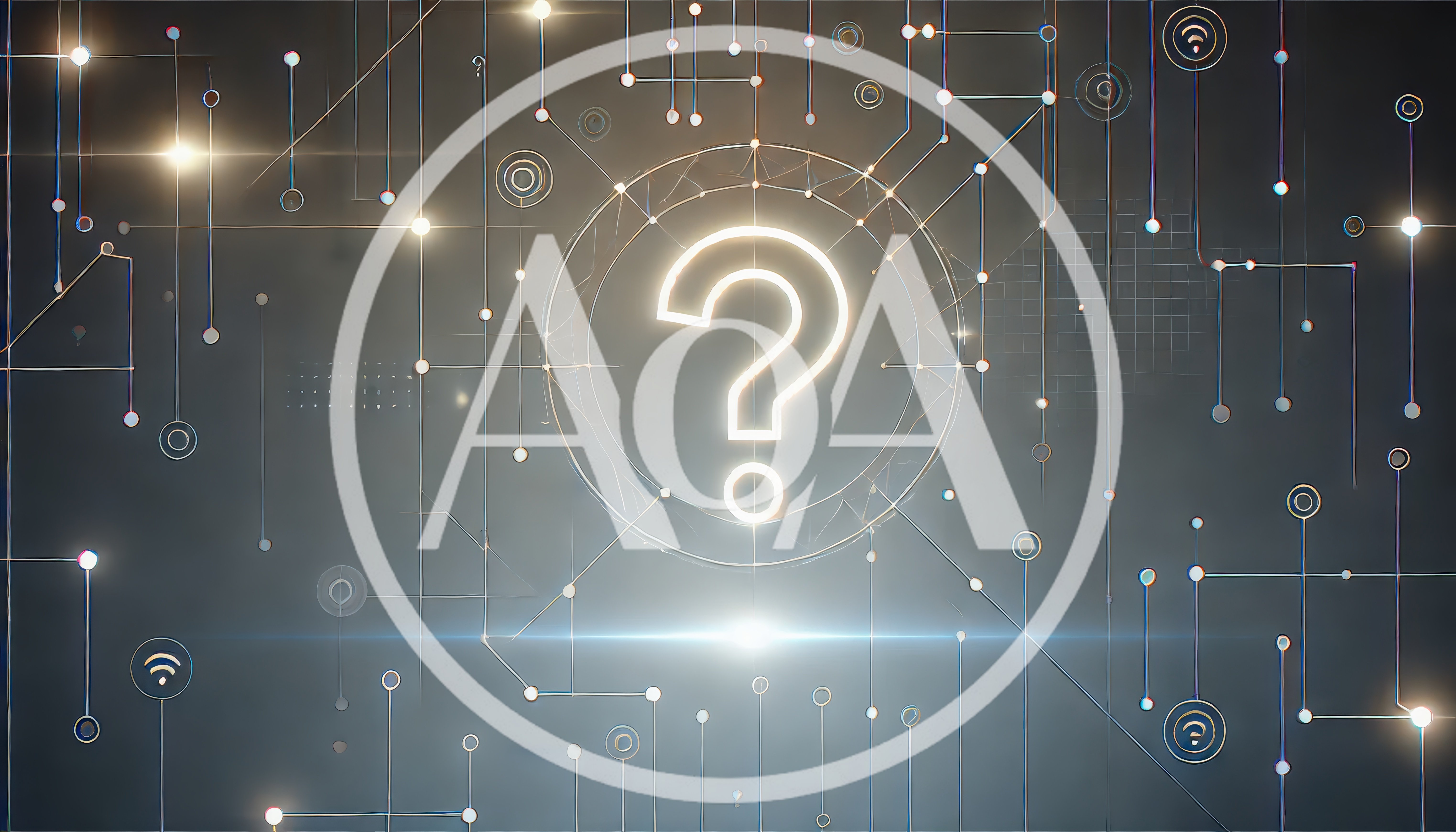 Glowing Question Mark Symbol On Digital Circuit Board