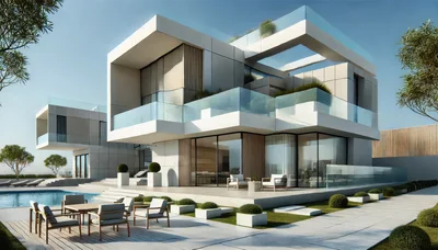 Modern Luxury Villa With Swimming Pool And Terrace