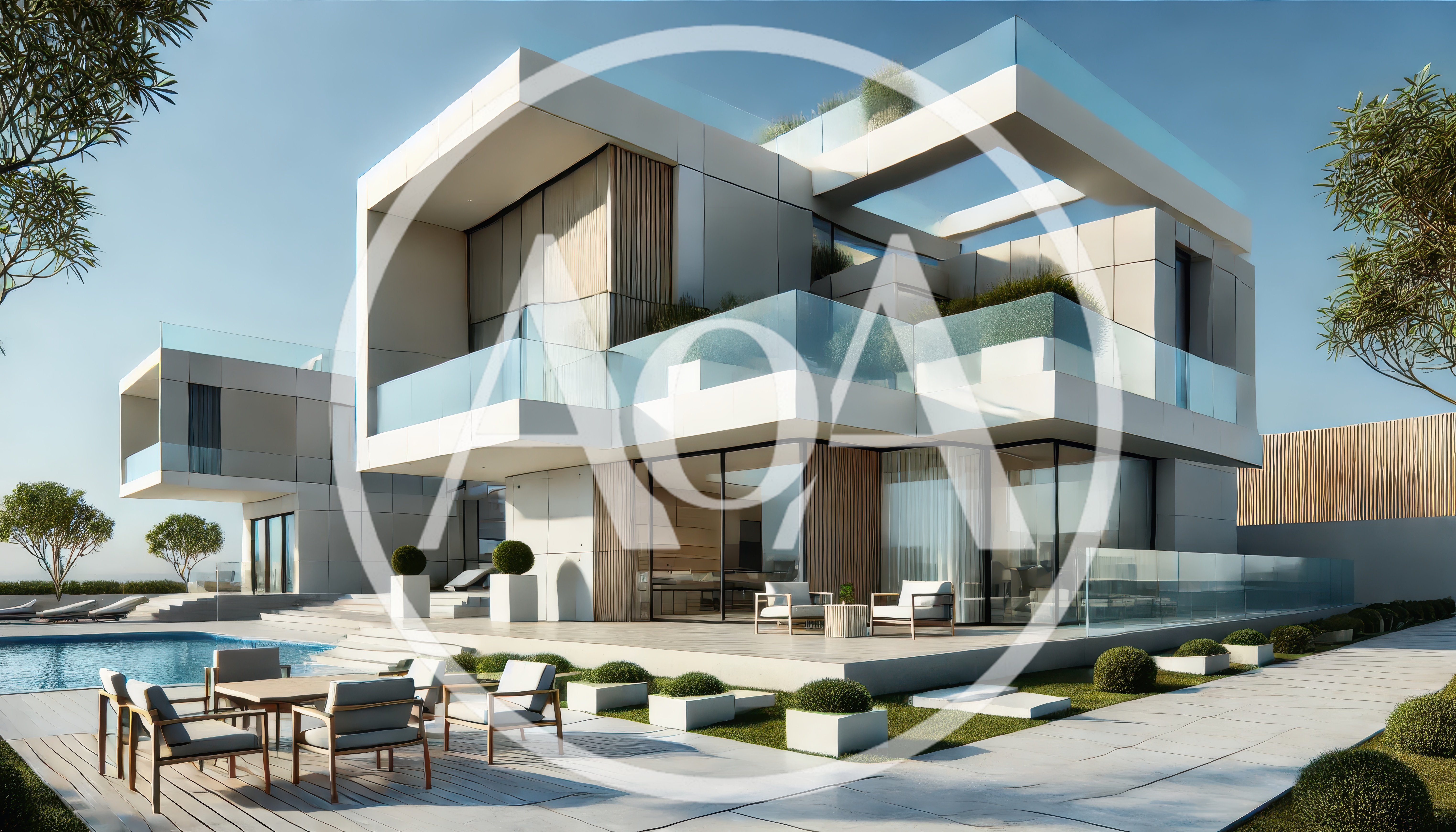 Modern Luxury Villa With Swimming Pool And Terrace