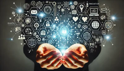 Digital Innovation Concept With Glowing Network Icons