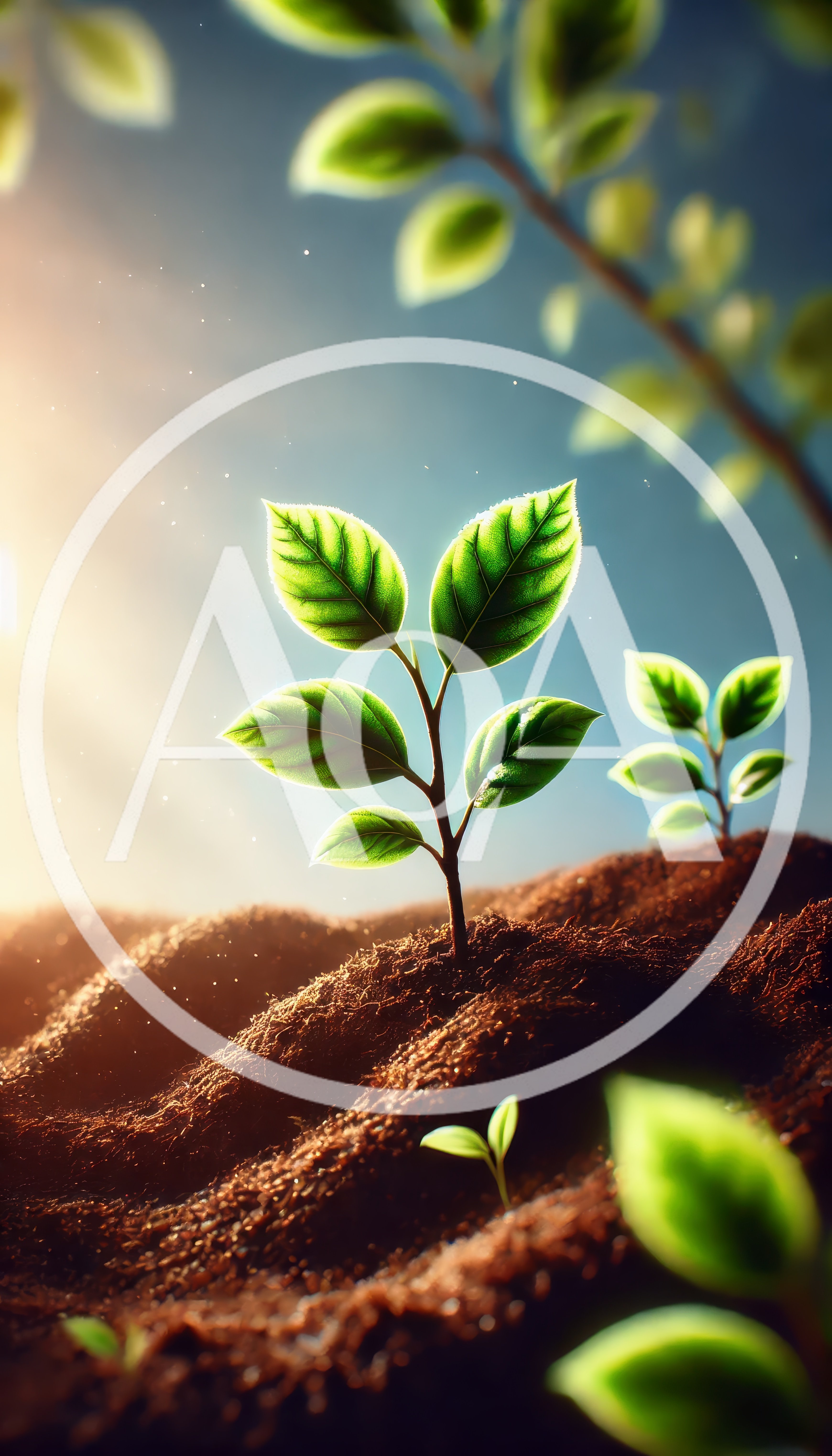 Small Green Seedlings Growing In Fertile Soil