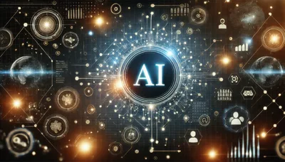 Digital Artificial Intelligence Network Concept Background