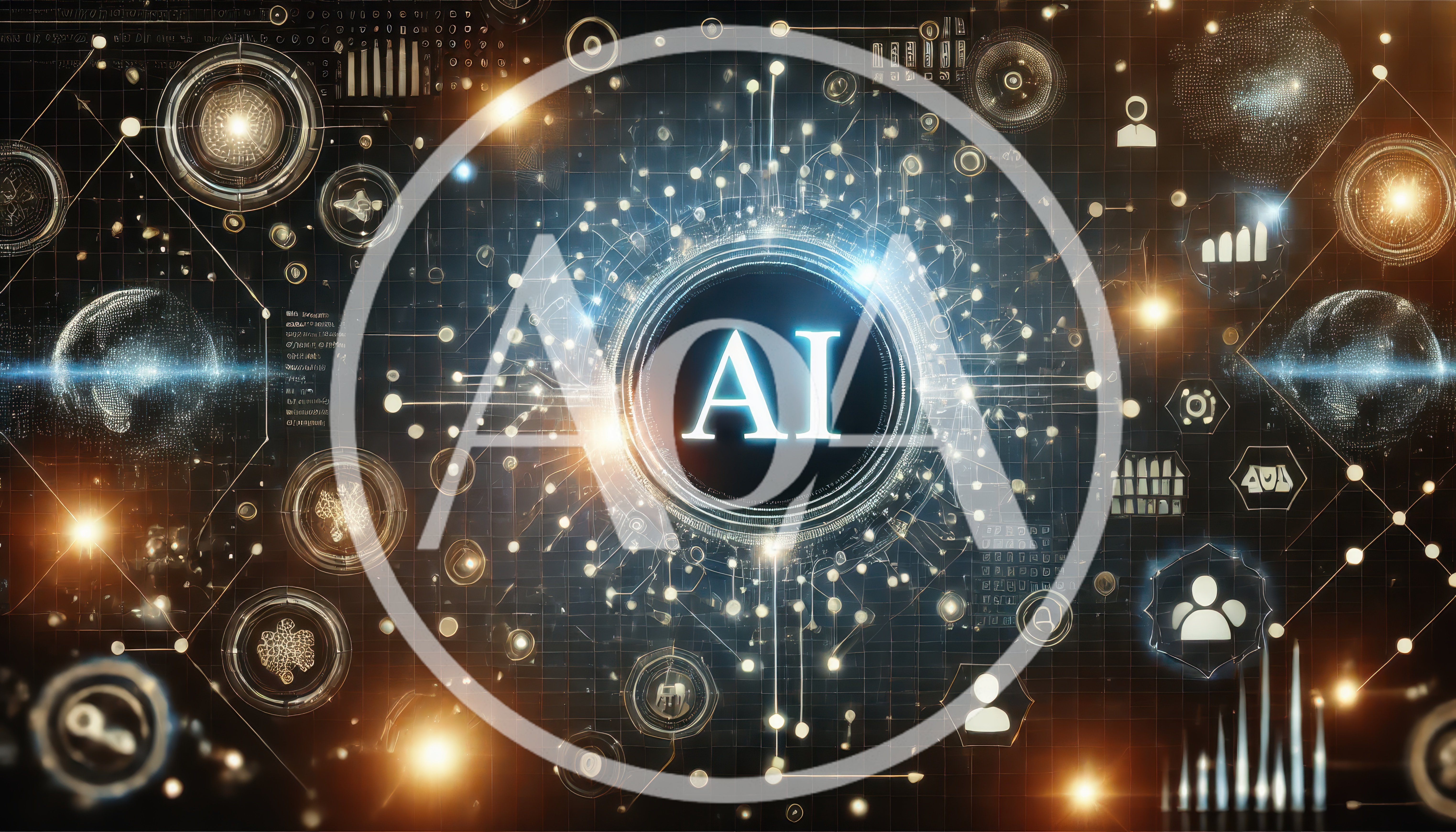 Digital Artificial Intelligence Network Concept Background