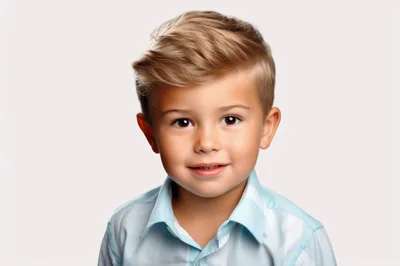 Portrait Of A Young Boy With Blonde Hair