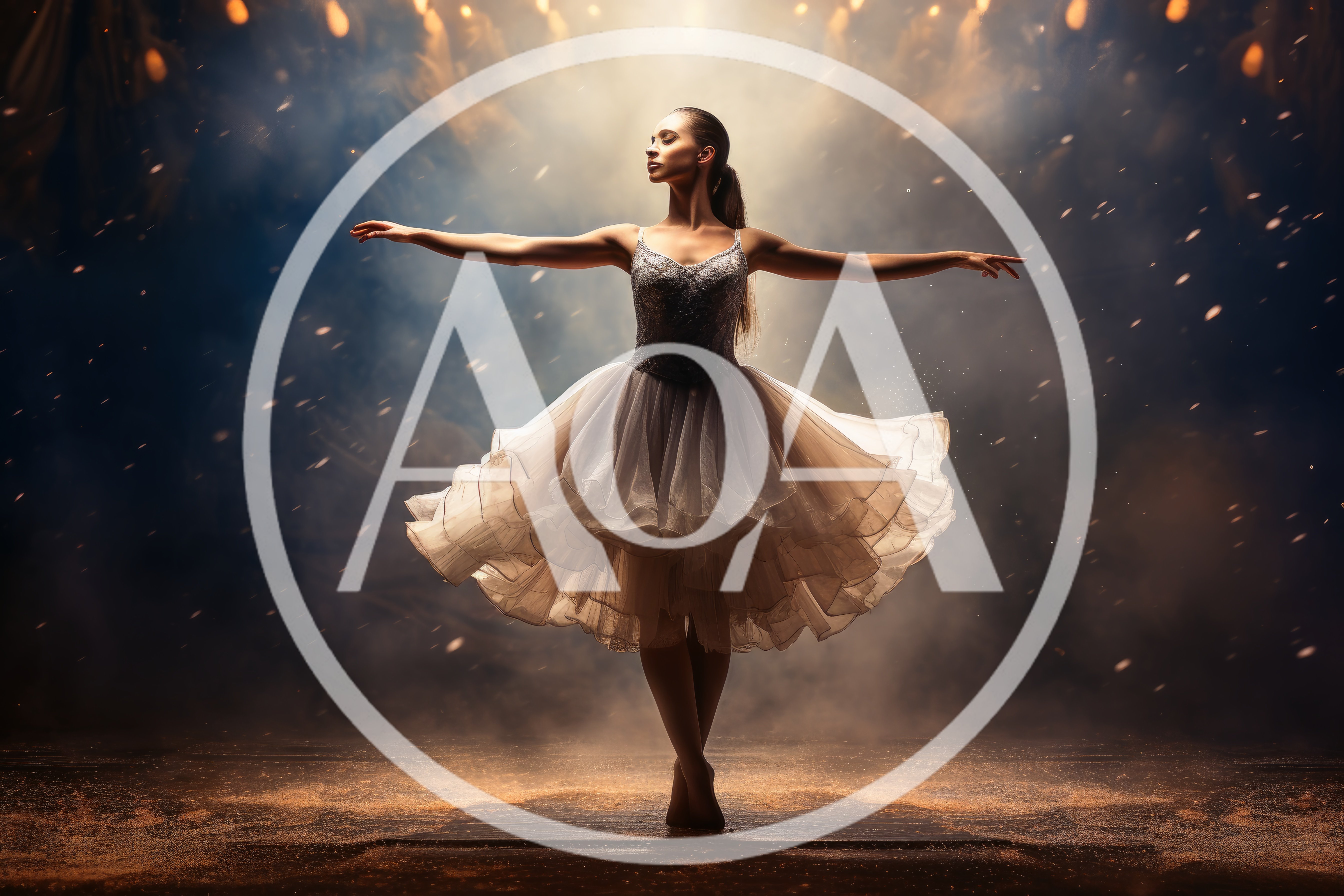 Ballerina Performing Graceful Dance On Stage