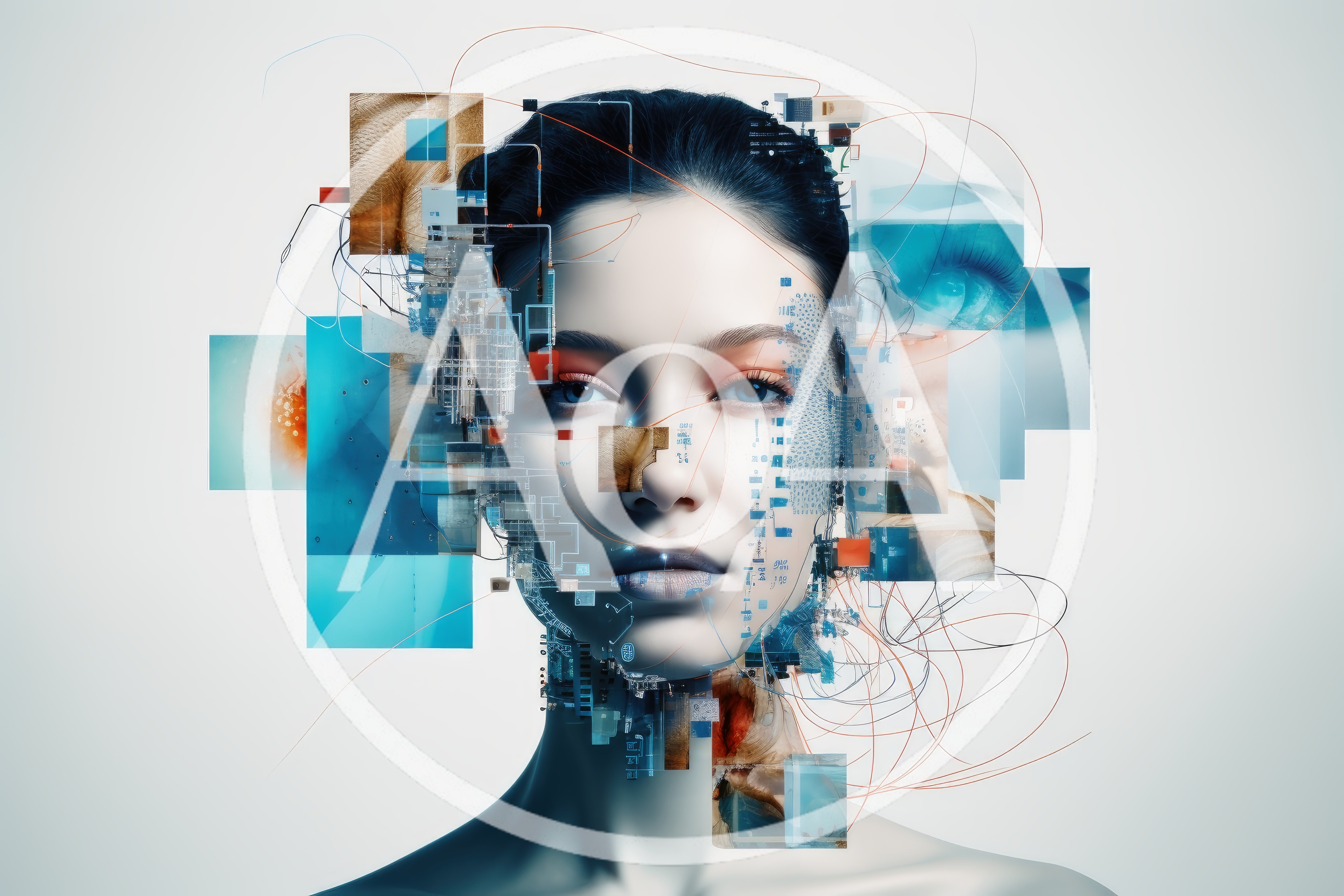 Digital Portrait Of A Futuristic Cyborg Woman