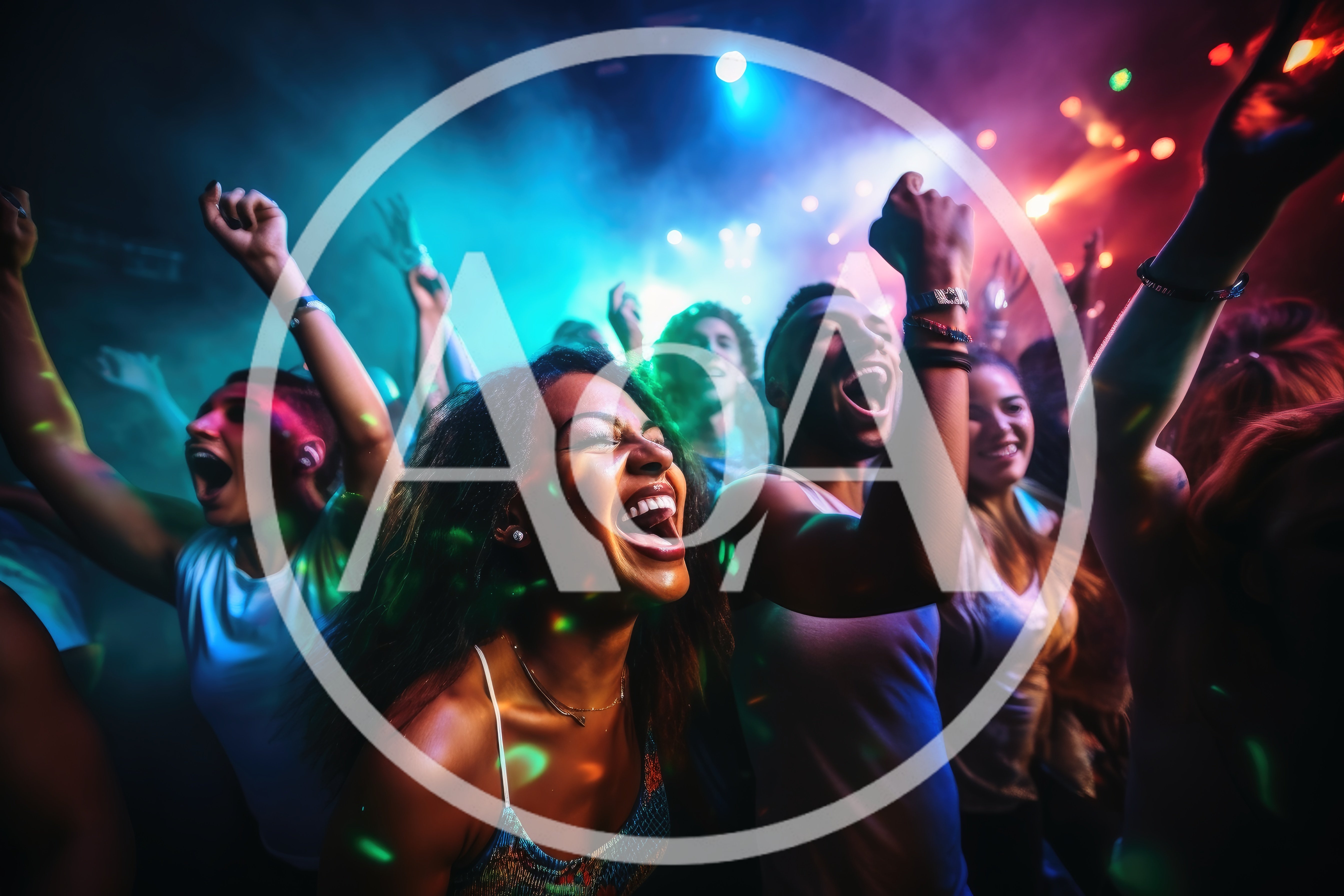 Diverse Group Of Friends Dancing At A Nightclub