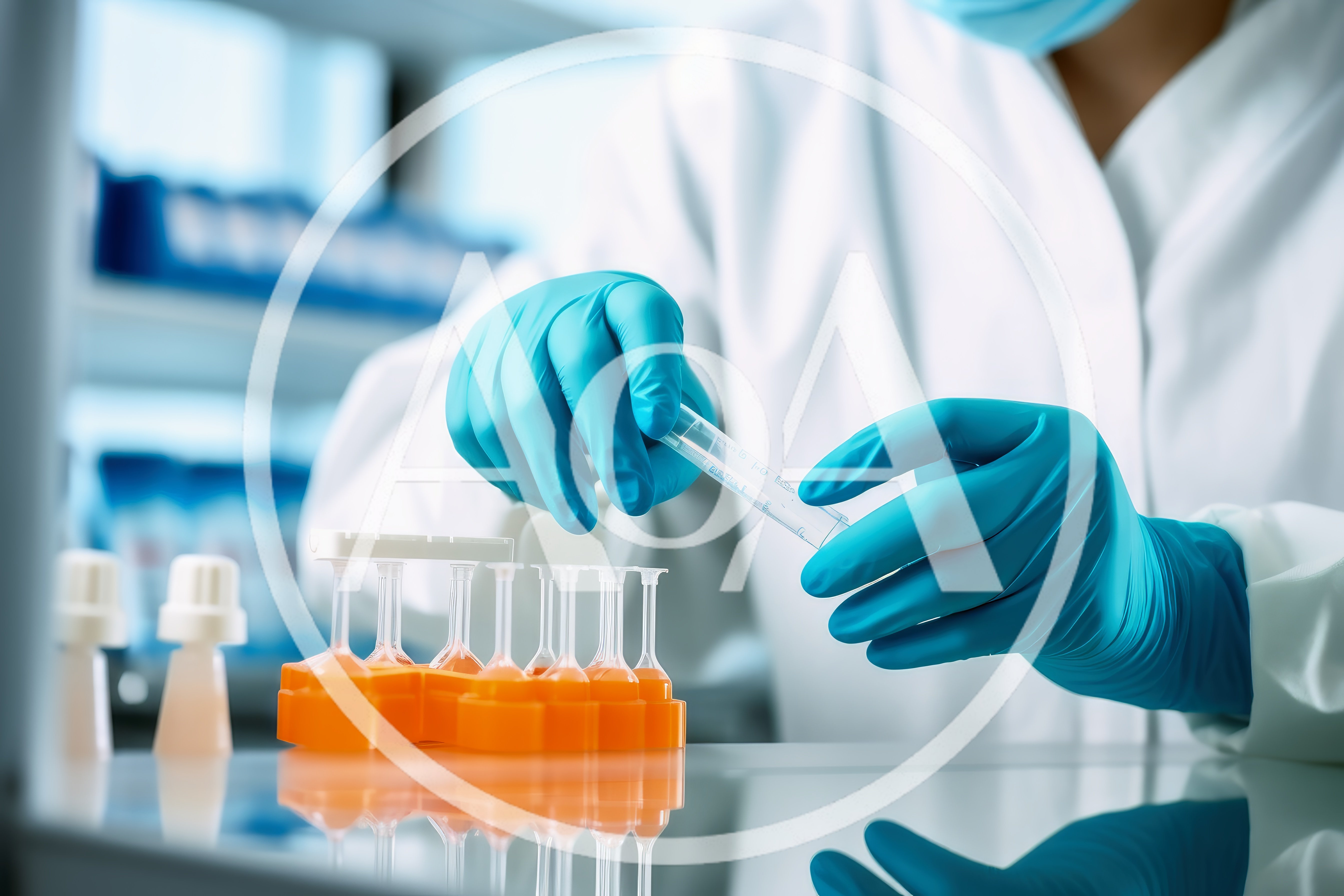 Scientist Handling Laboratory Test Tube In Medical Research Facility