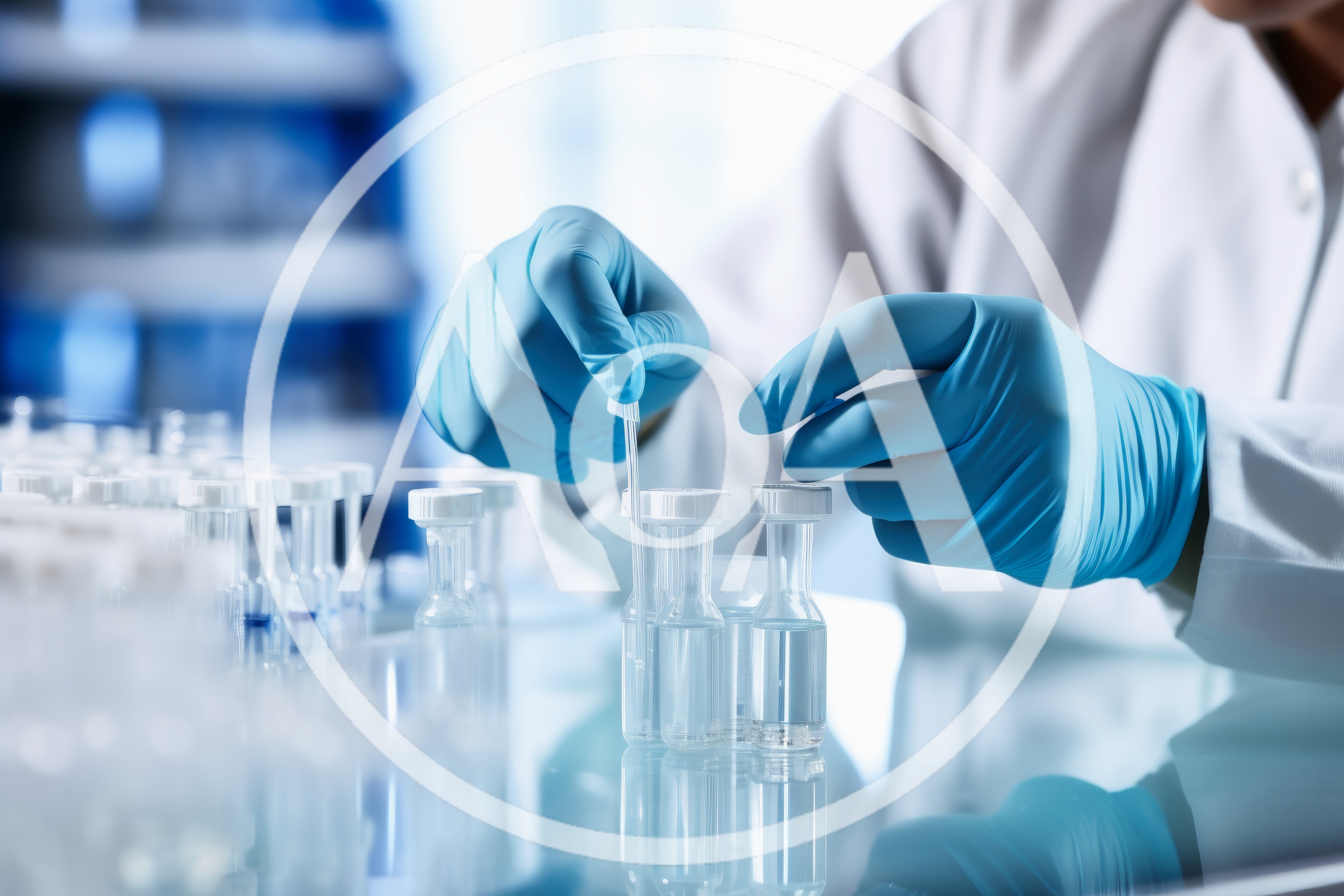 Scientist Using Pipette To Fill Laboratory Vials