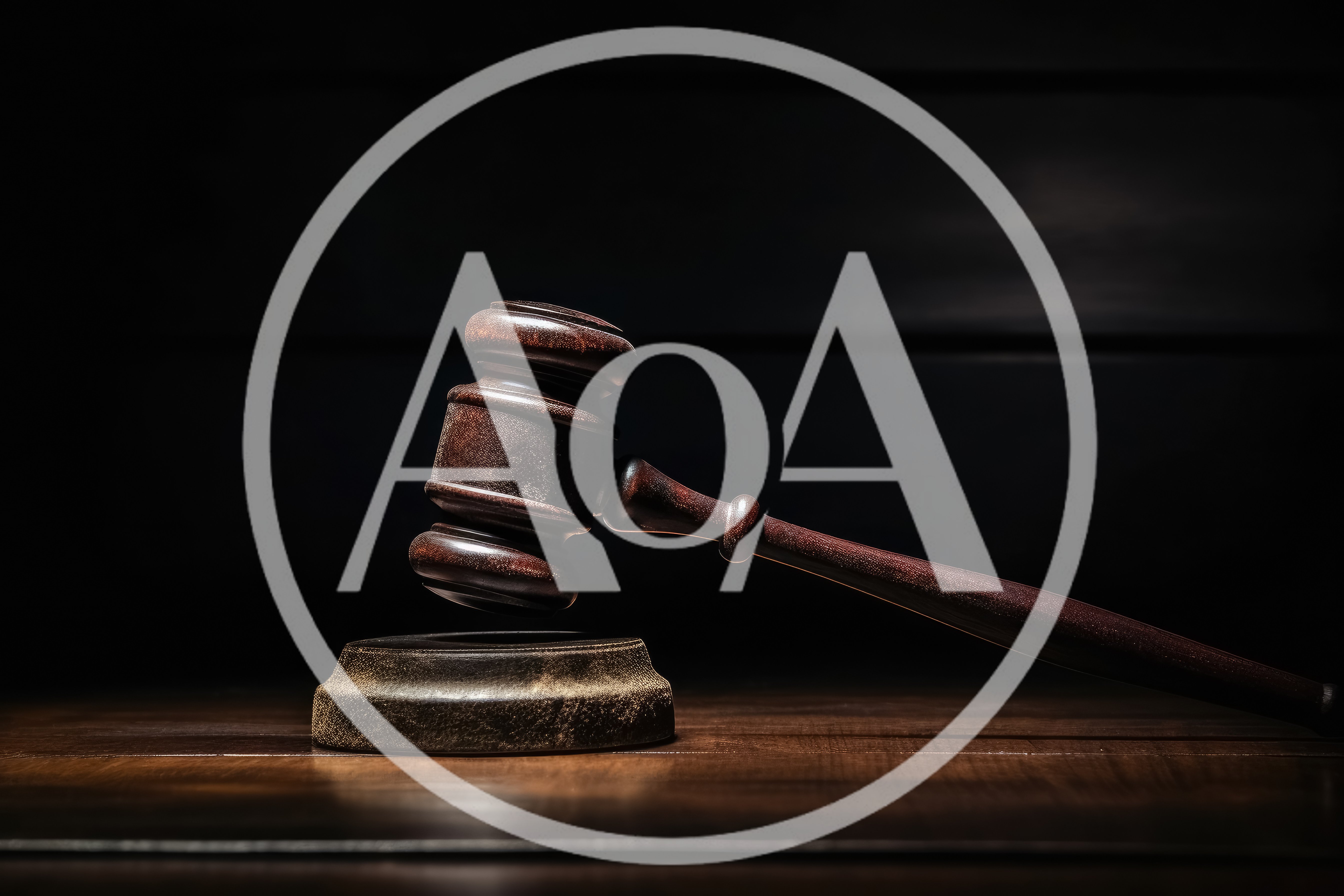 Wooden Judge Gavel Resting On A Sounding Block