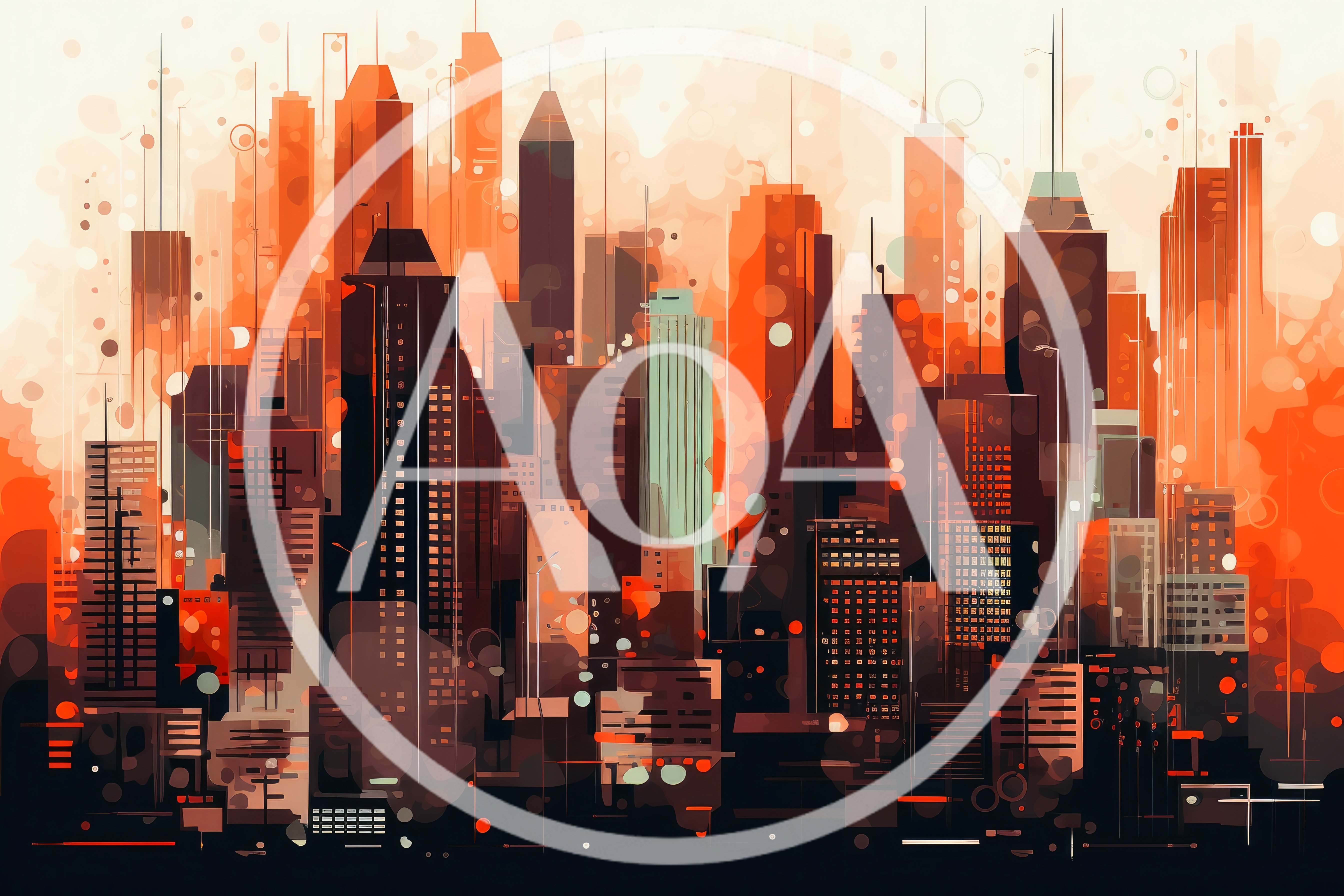 Abstract Digital Illustration Of A Modern City Skyline