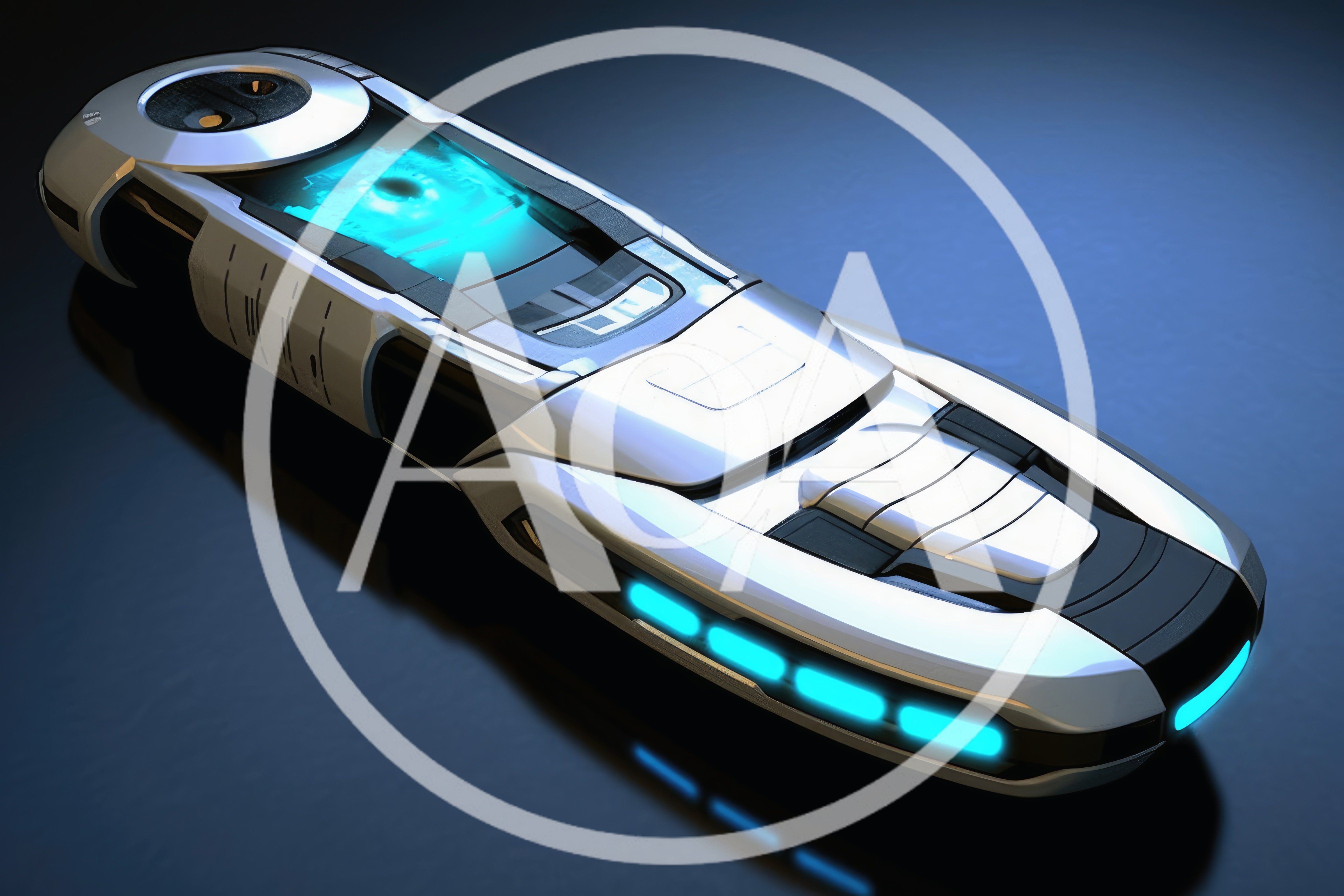 Futuristic Sci-Fi Gadget With Glowing Blue Light