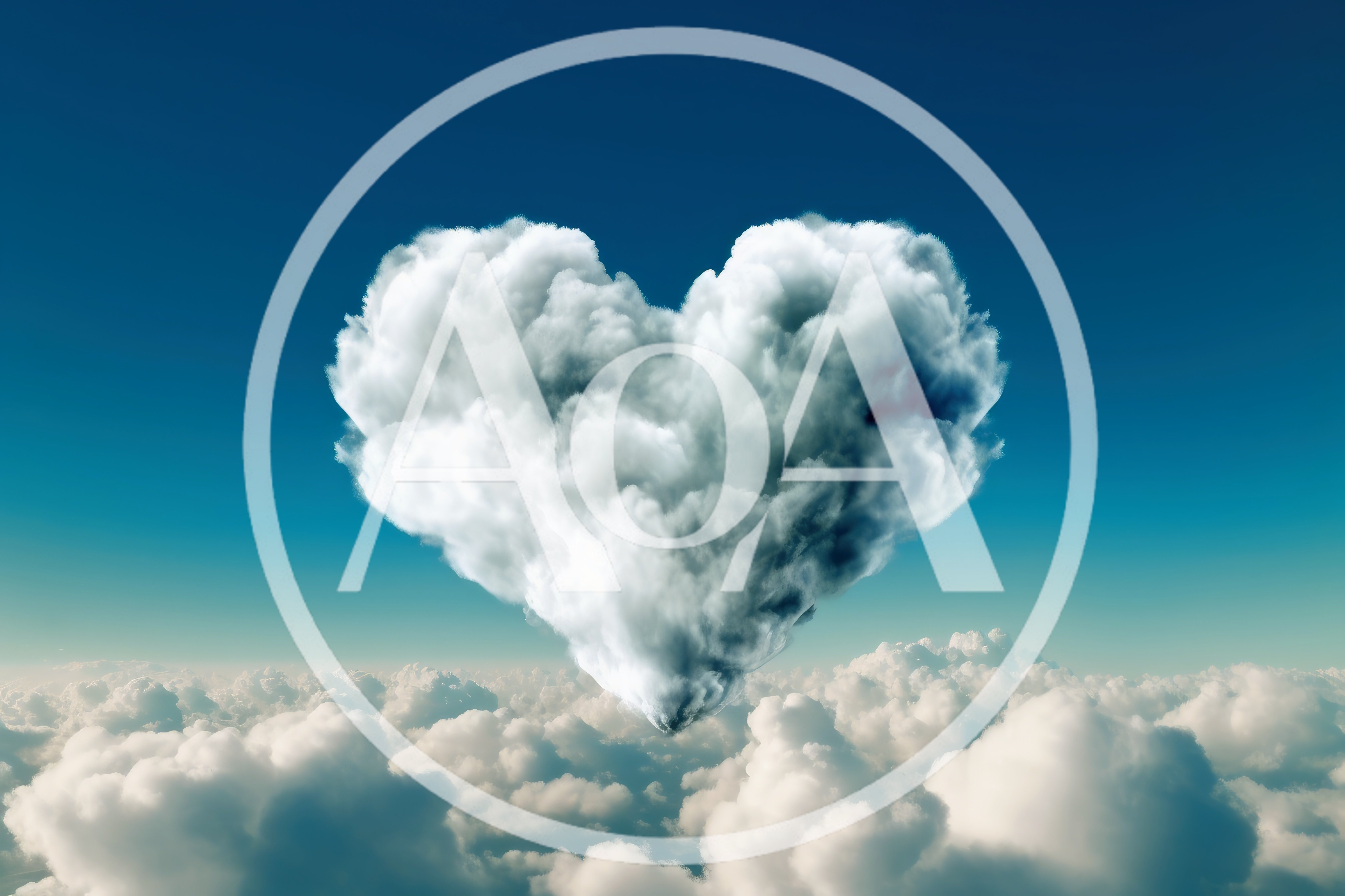 Heart Shaped Cloud Floating Above A Sea Of Clouds