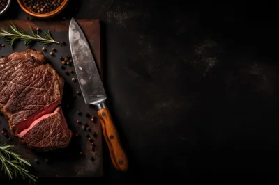 Grilled Ribeye Steak With Rosemary And Peppercorns