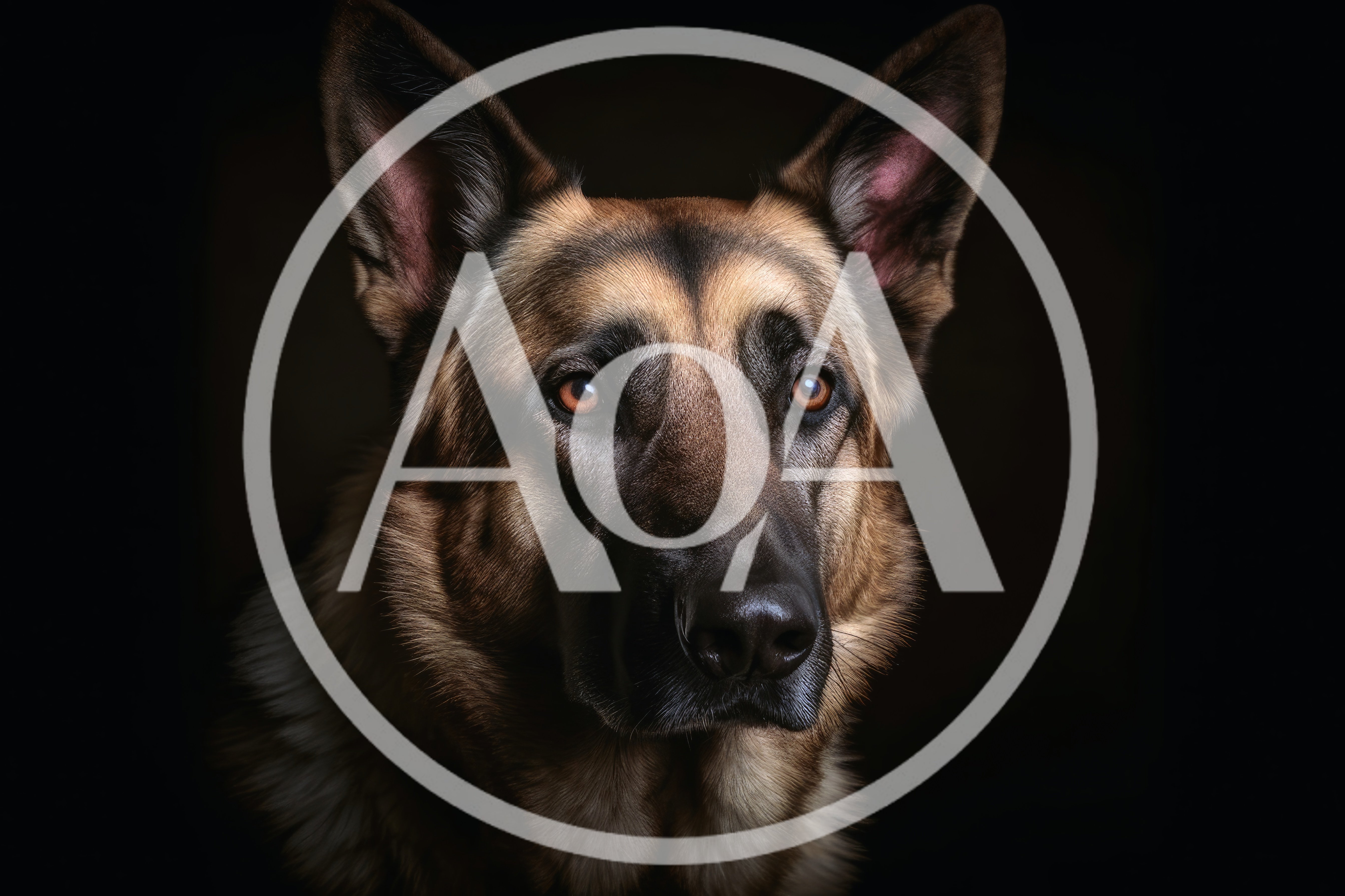 Portrait Of A Majestic German Shepherd Dog