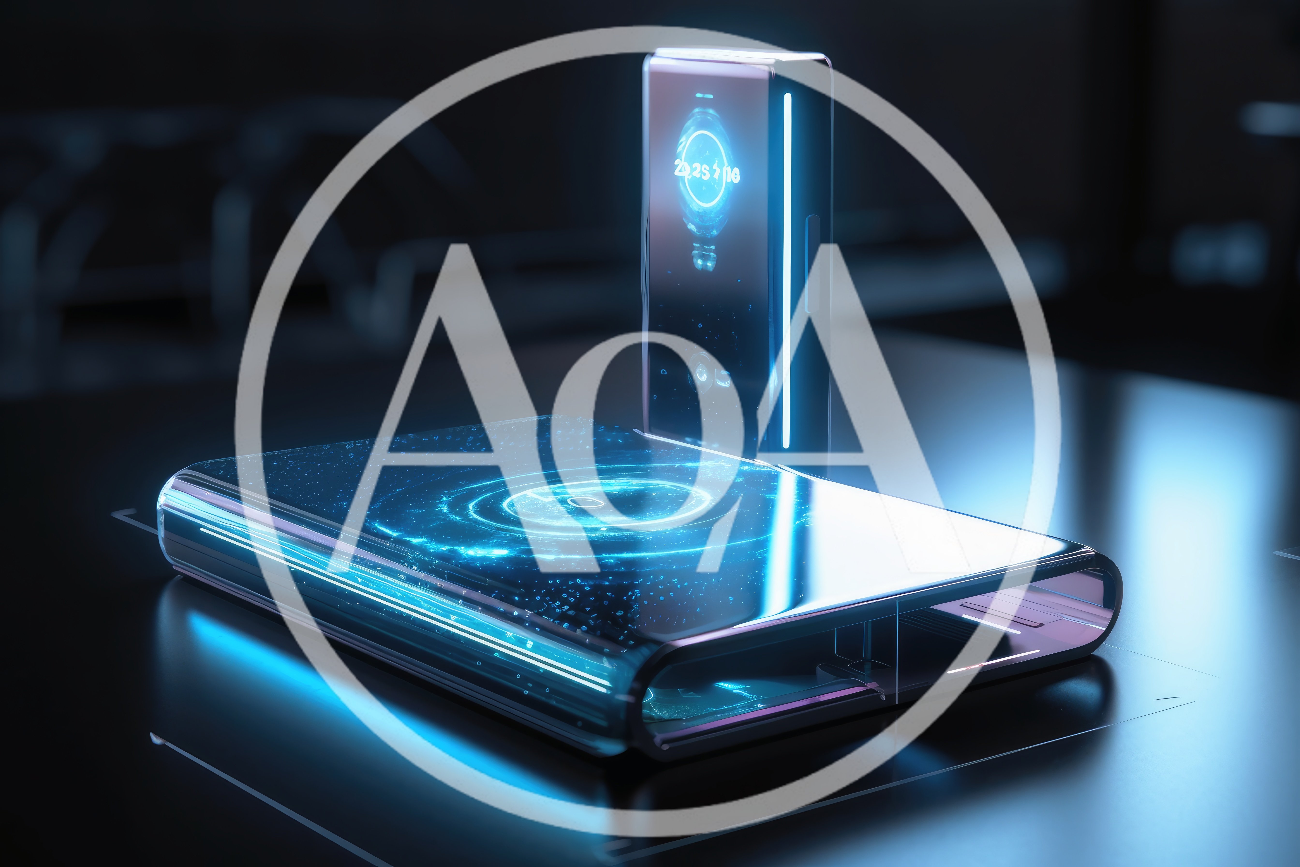 Futuristic Foldable Smartphone With Holographic Interface