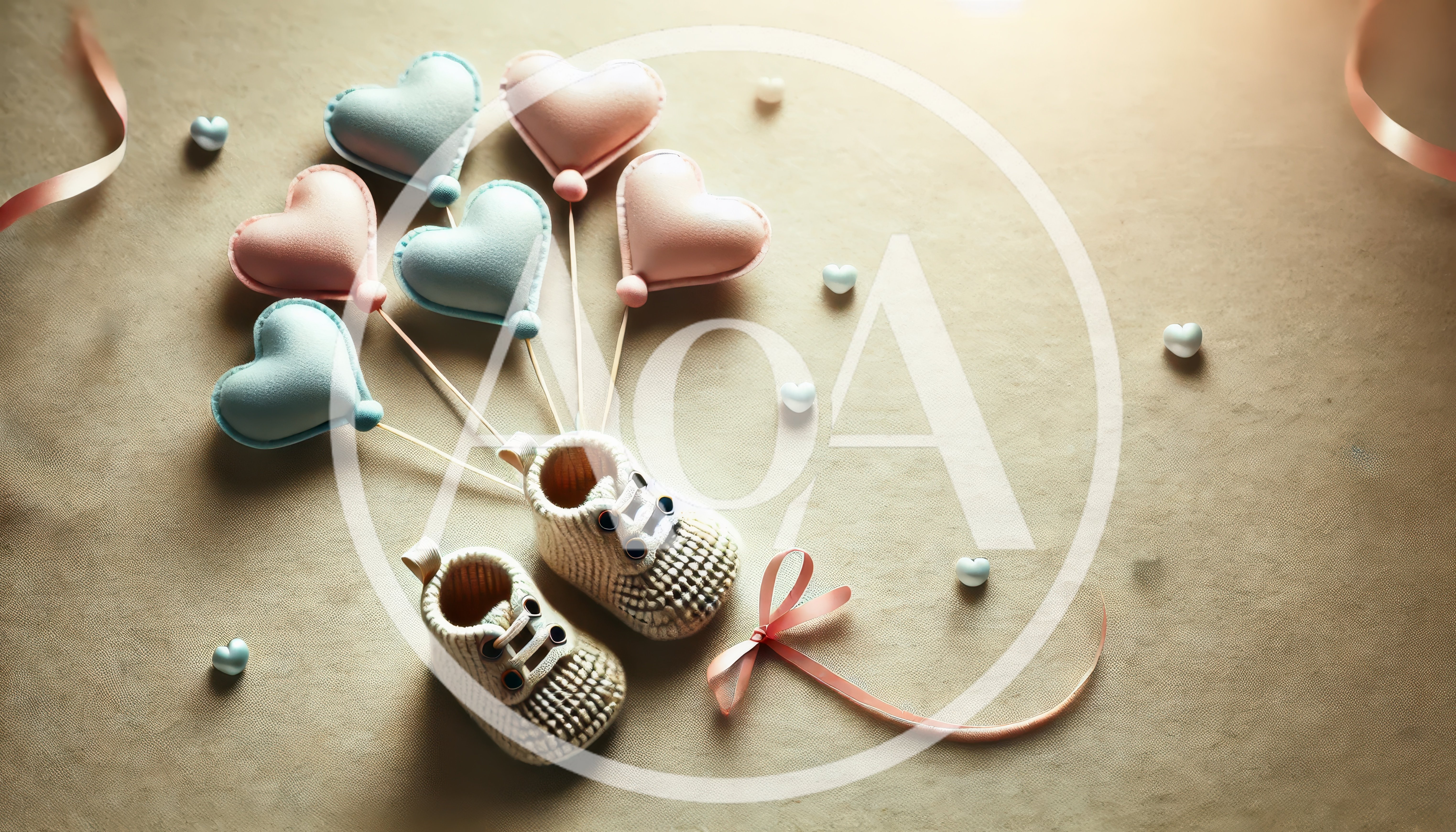 Baby Shoes With Heart Shaped Balloons