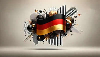 Abstract German Flag Design With Geometric Elements
