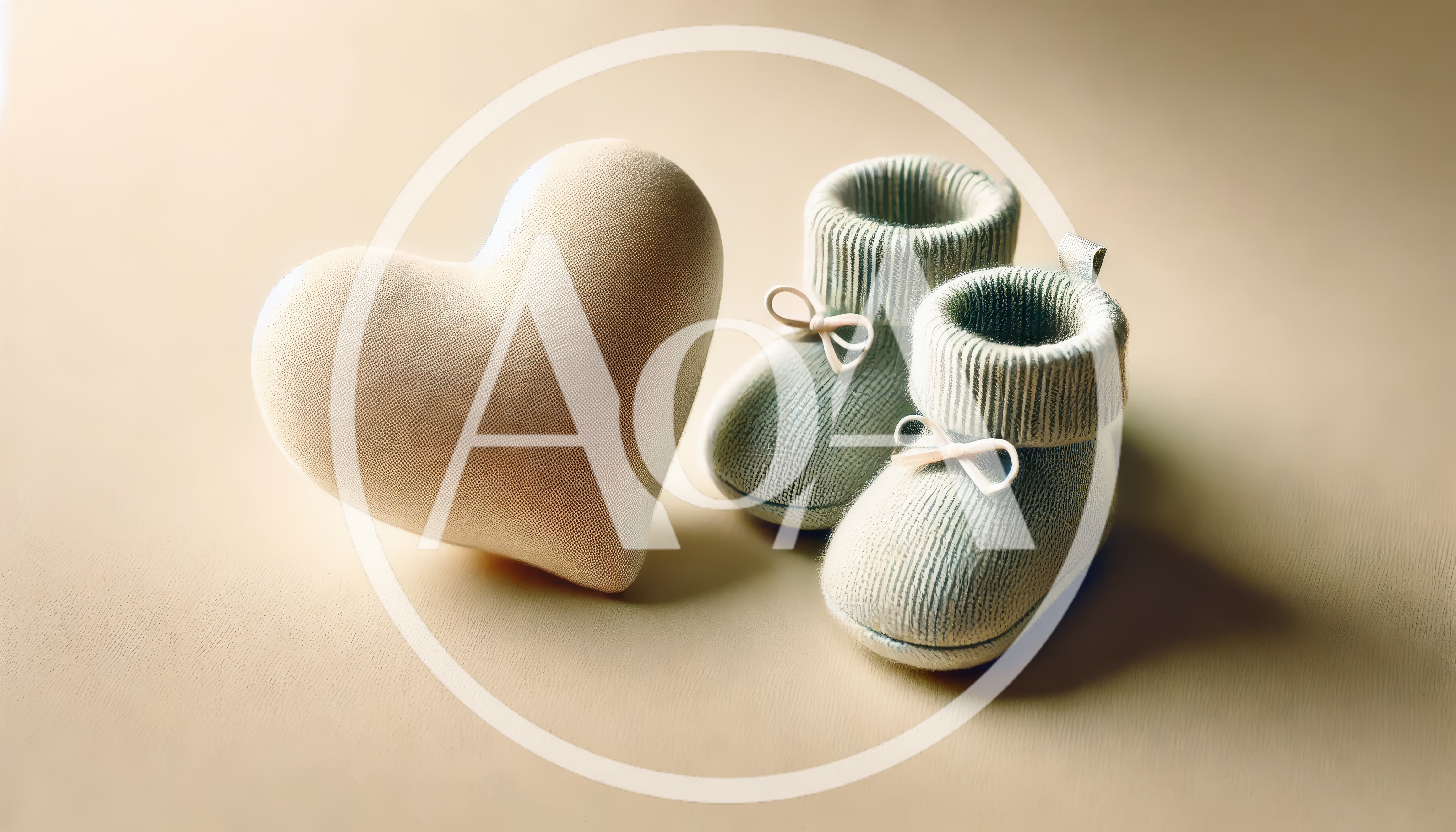 Baby Booties and Heart Shape Decoration