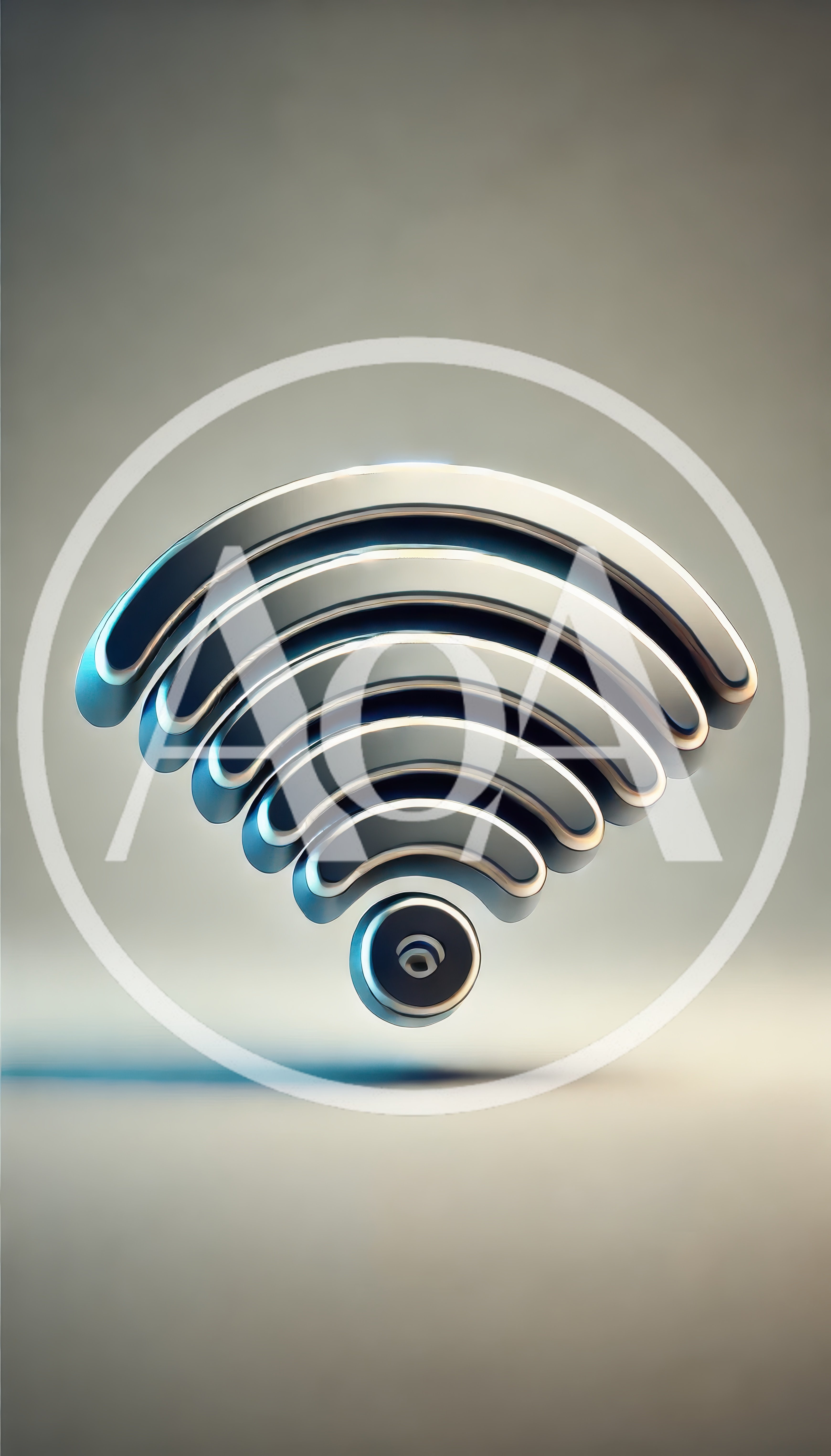 3D Metallic Wi-Fi Signal Icon