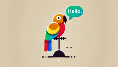 Minimalist Vector Illustration Of A Colorful Parrot