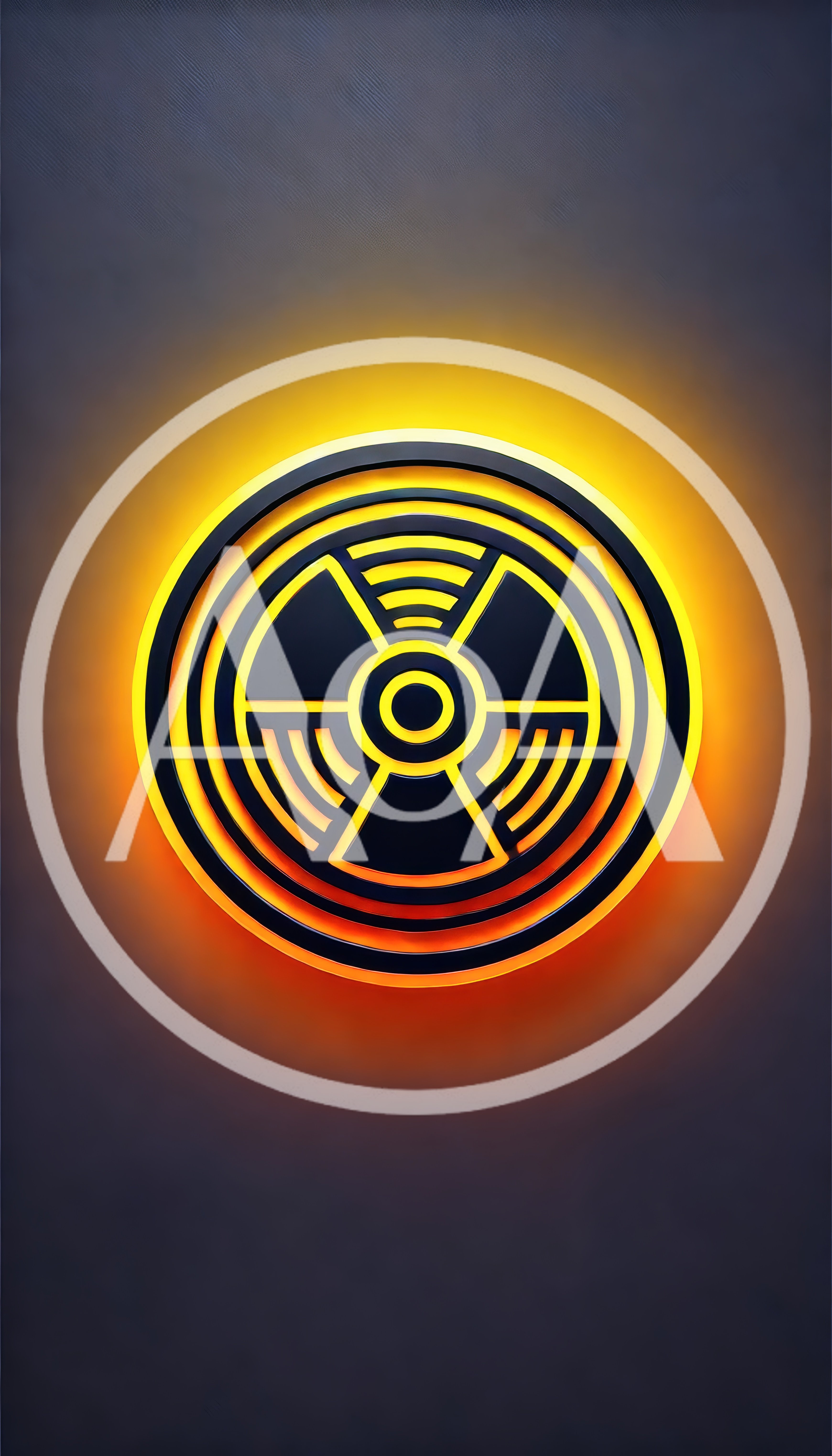 Glowing Radioactive Hazard Symbol Icon