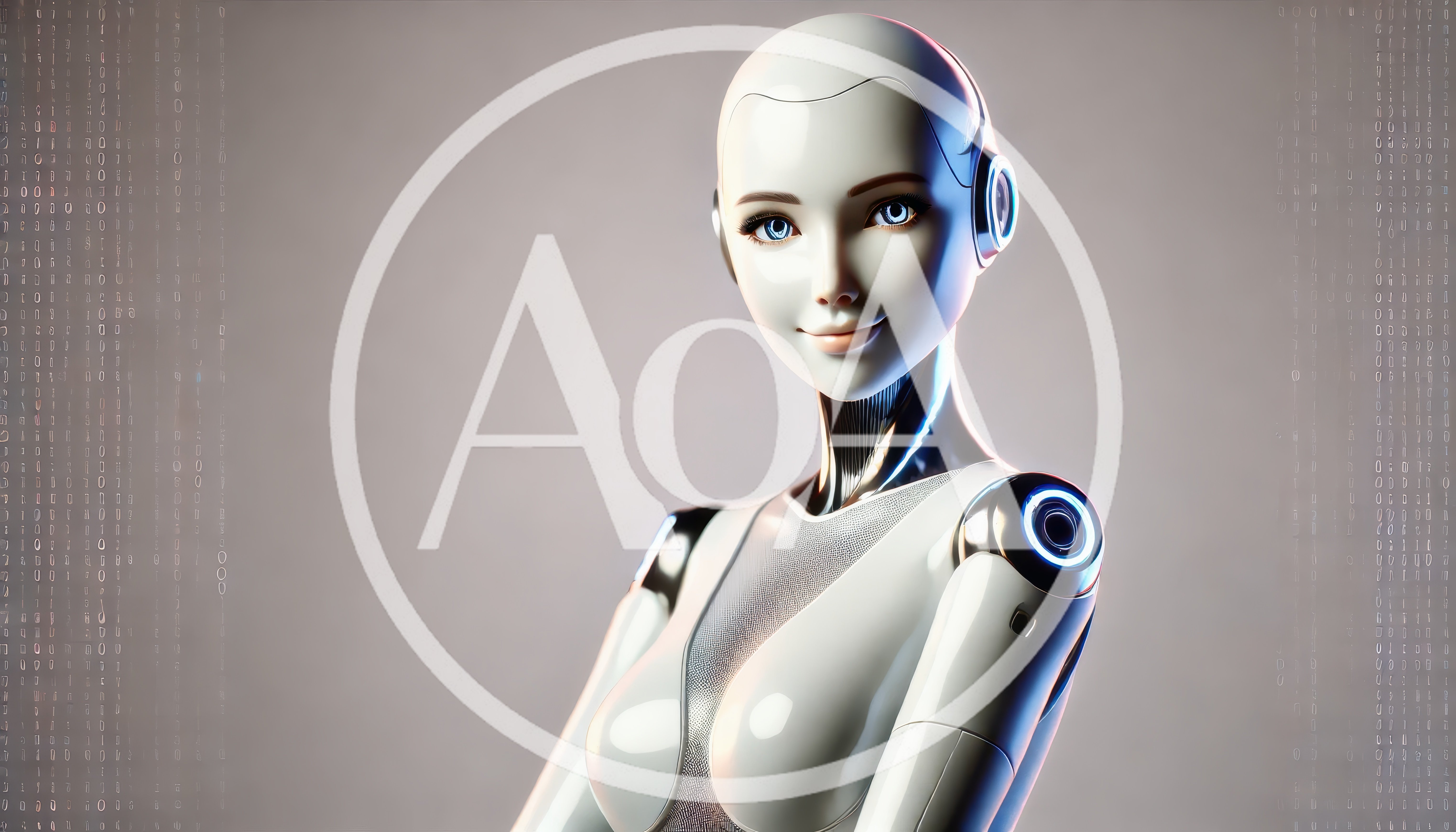 Portrait Of A Futuristic Humanoid Female Robot