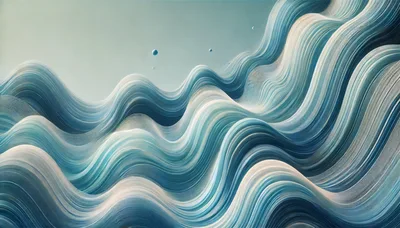 Abstract Flowing Blue And White Wave Pattern