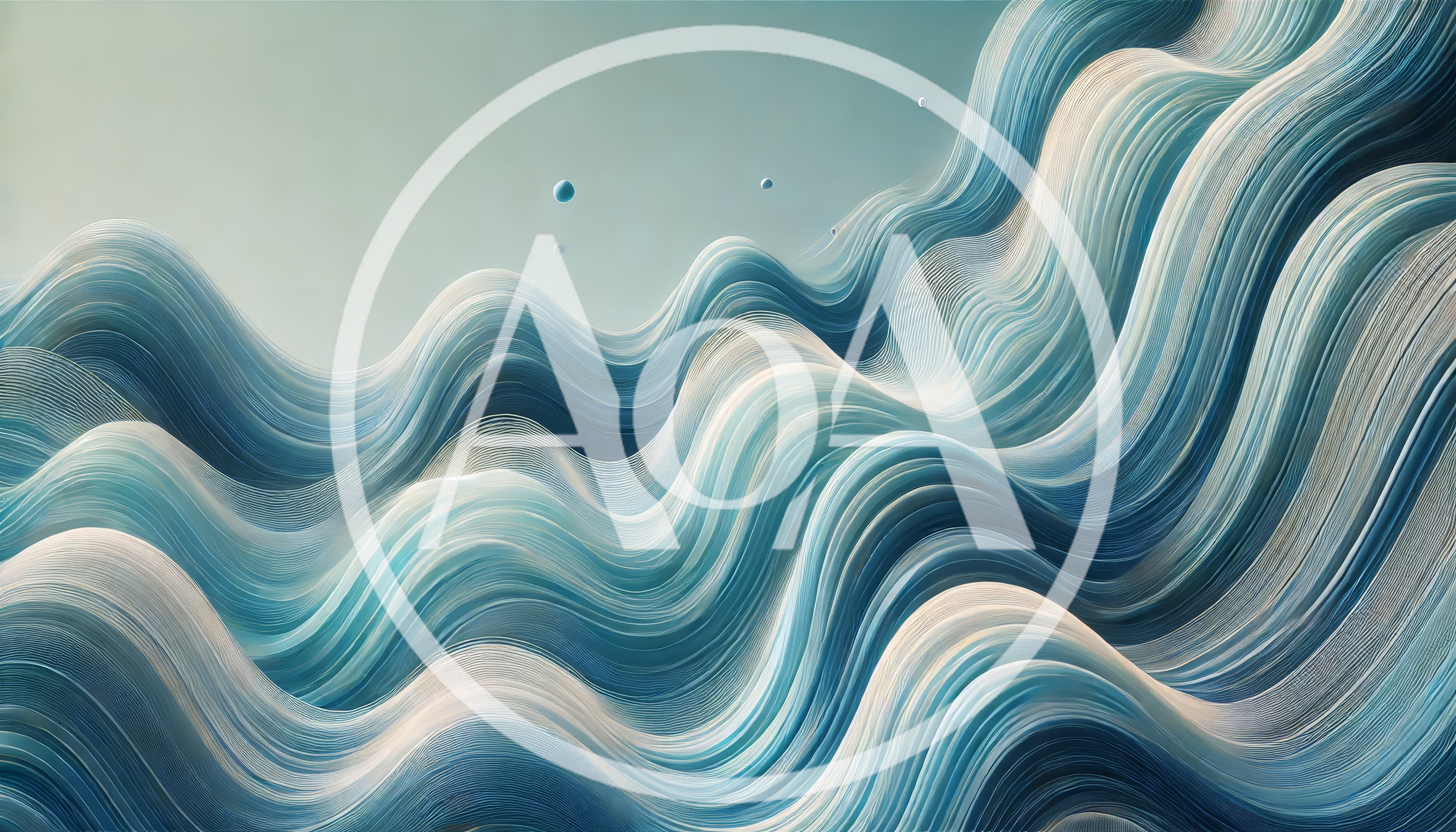 Abstract Flowing Blue And White Wave Pattern