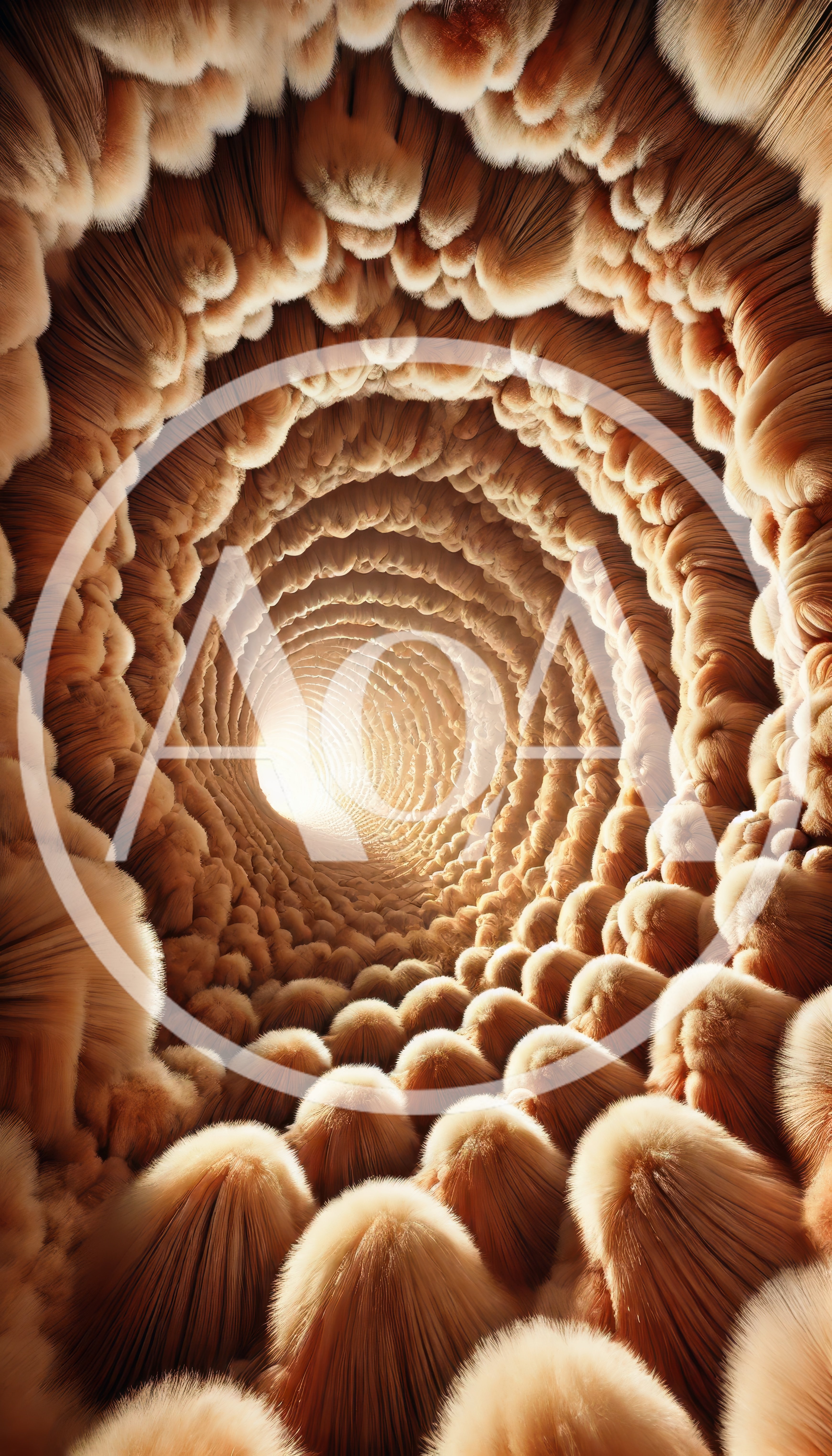 Abstract Tunnel Of Organic Furry Textures