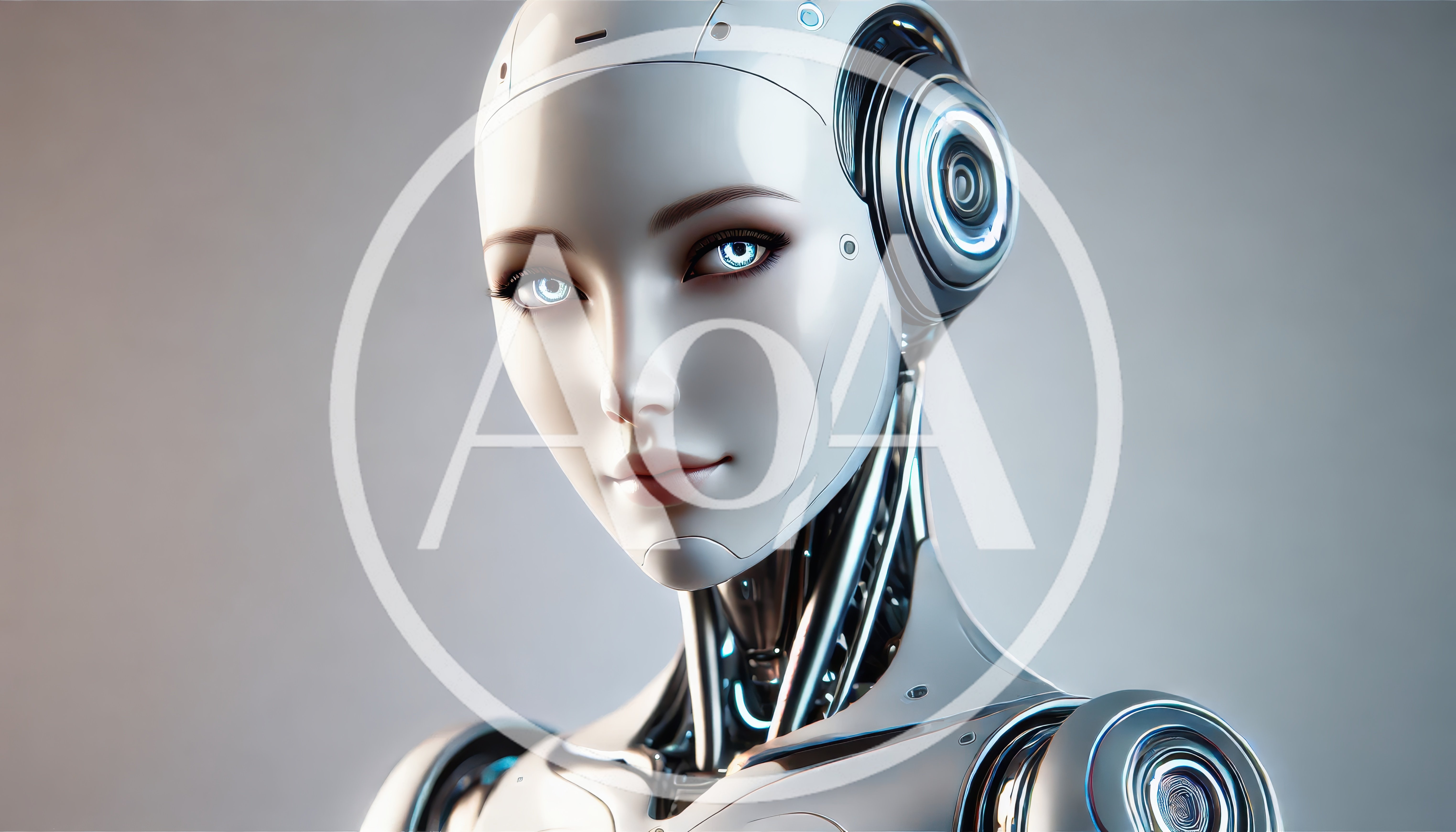 Portrait Of A Futuristic Female Android Robot