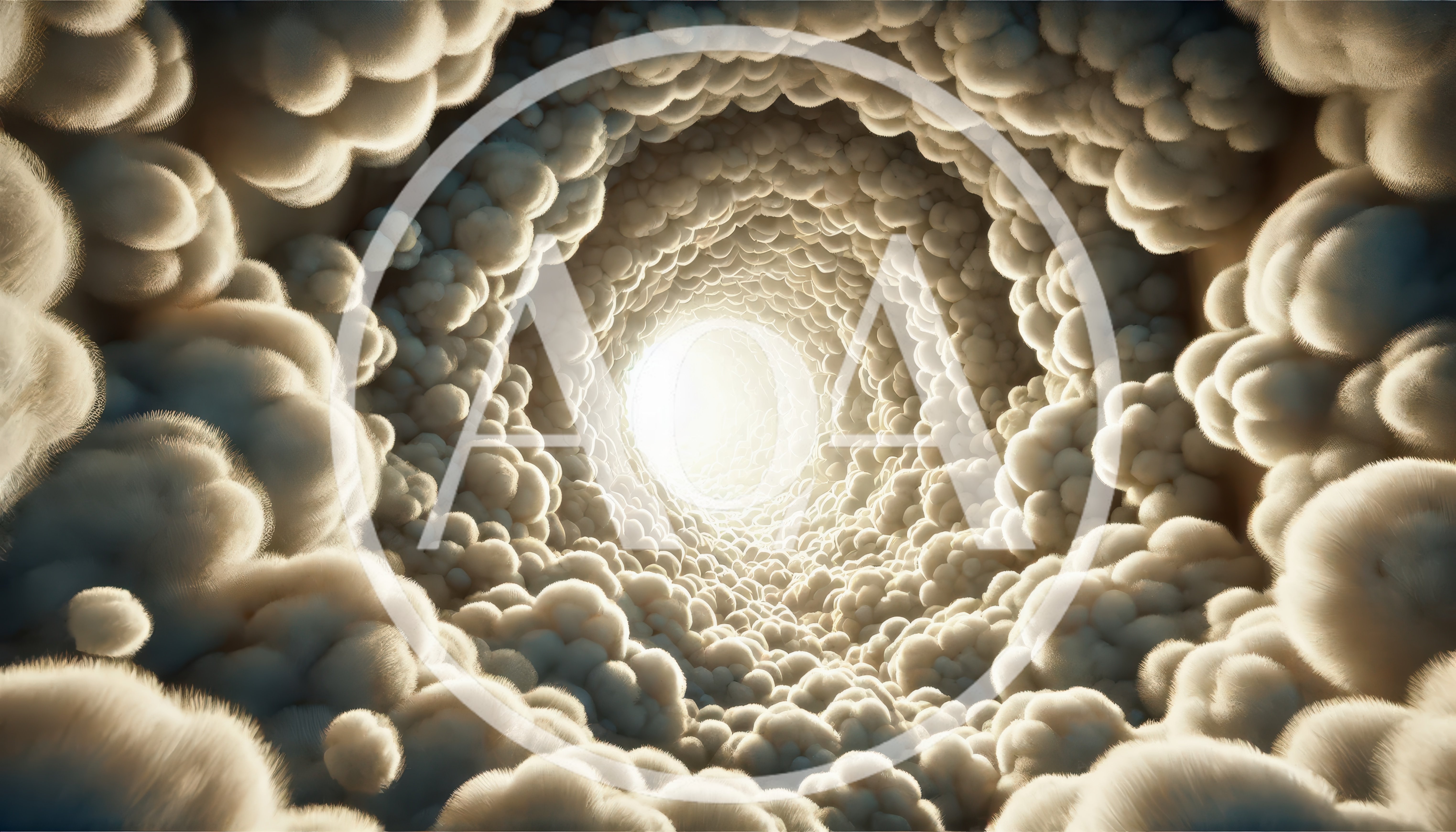 Abstract Tunnel Of Soft Fluffy White Clouds