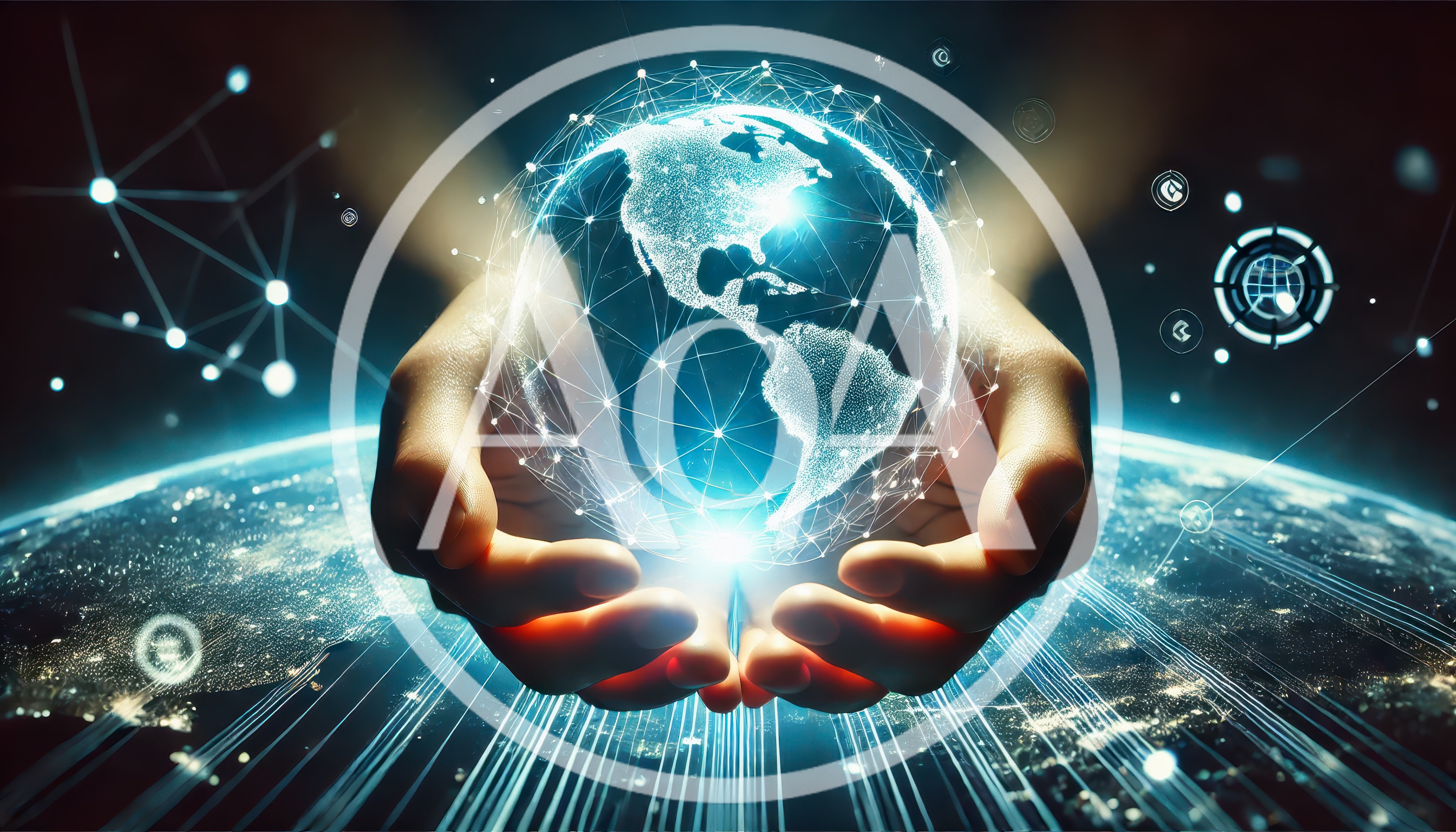 Digital Globe Held In Human Hands