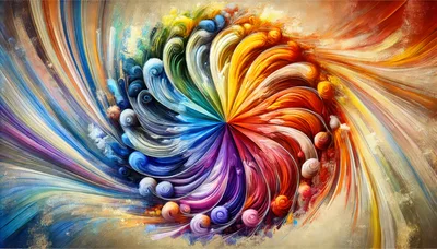 Abstract Colorful Swirling Paint Vortex Background