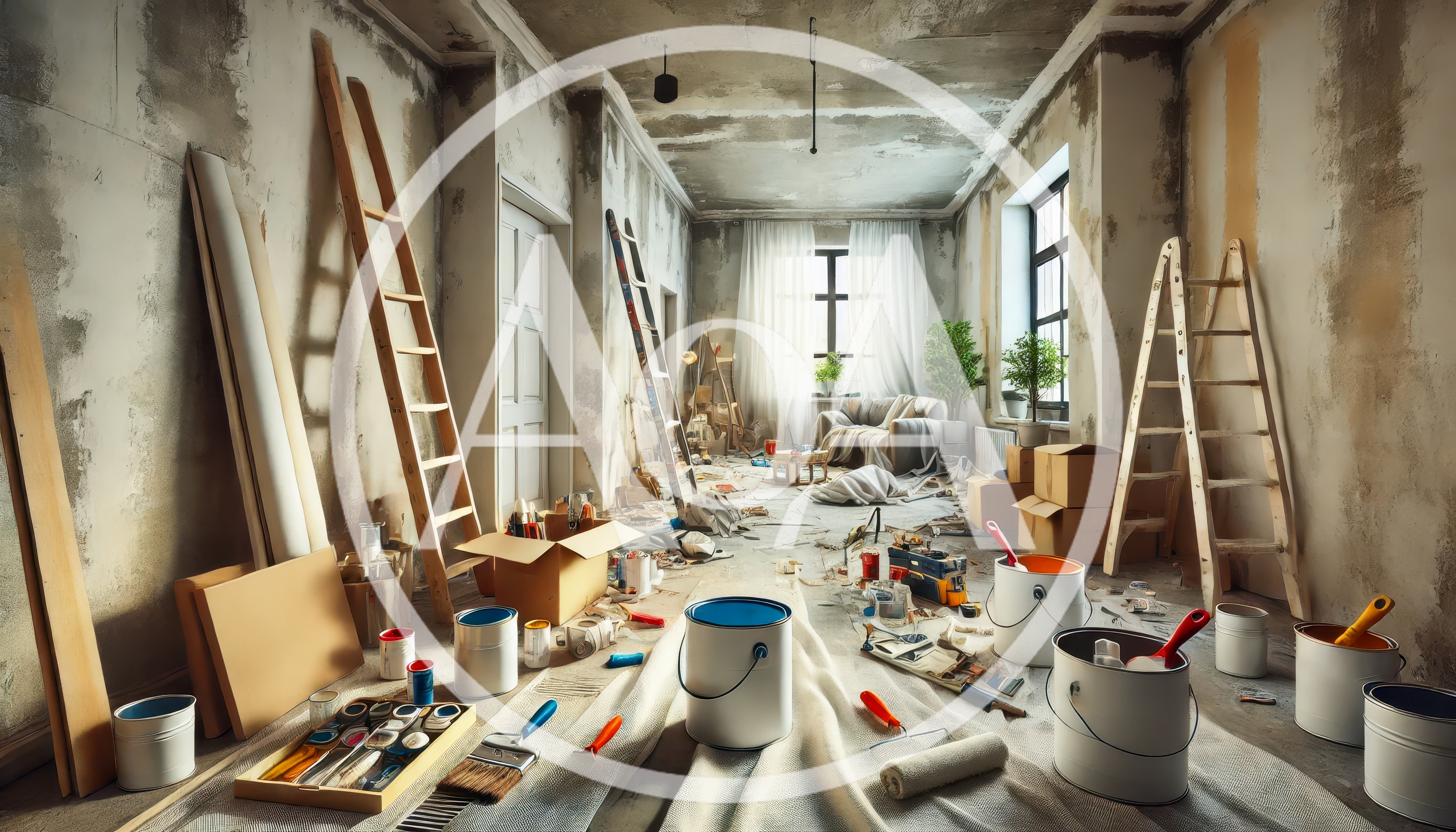 Renovating A Dilapidated Room With Painting Supplies