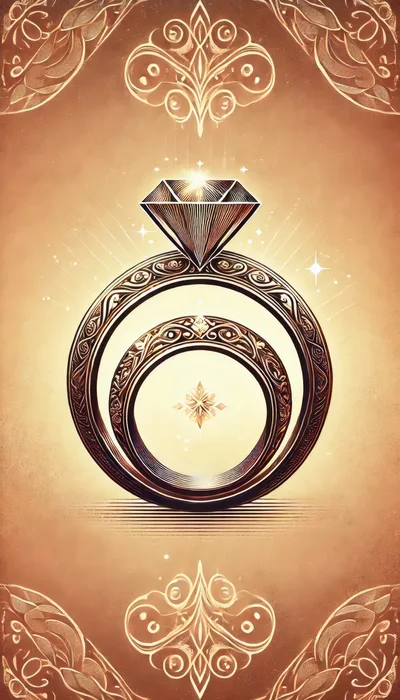 Elegant Golden Engagement Ring With Ornate Filigree Details
