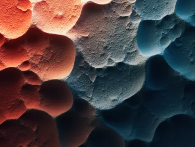 Abstract Textured Surface With Orange And Blue Gradient
