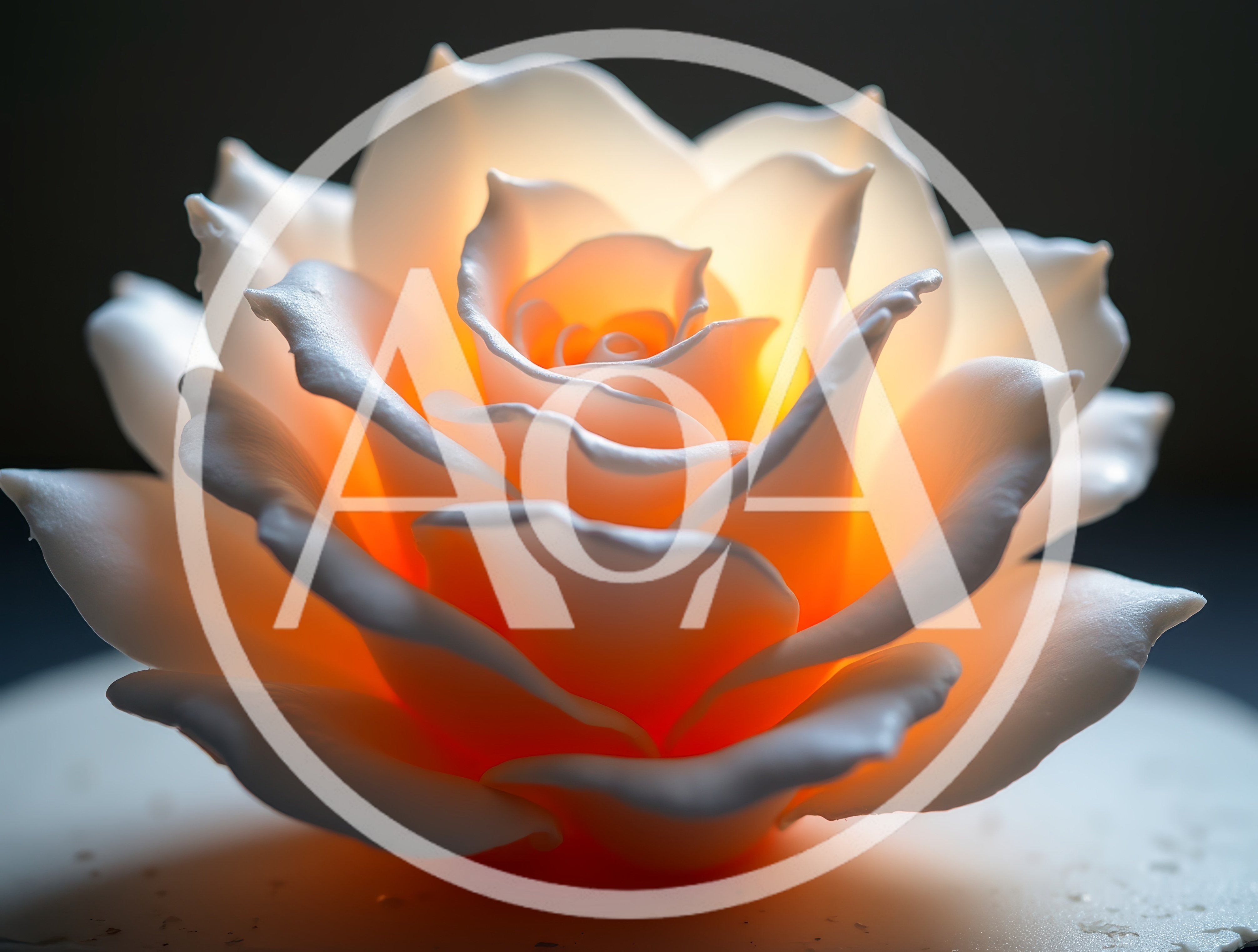 Close Up Of A Glowing White Rose