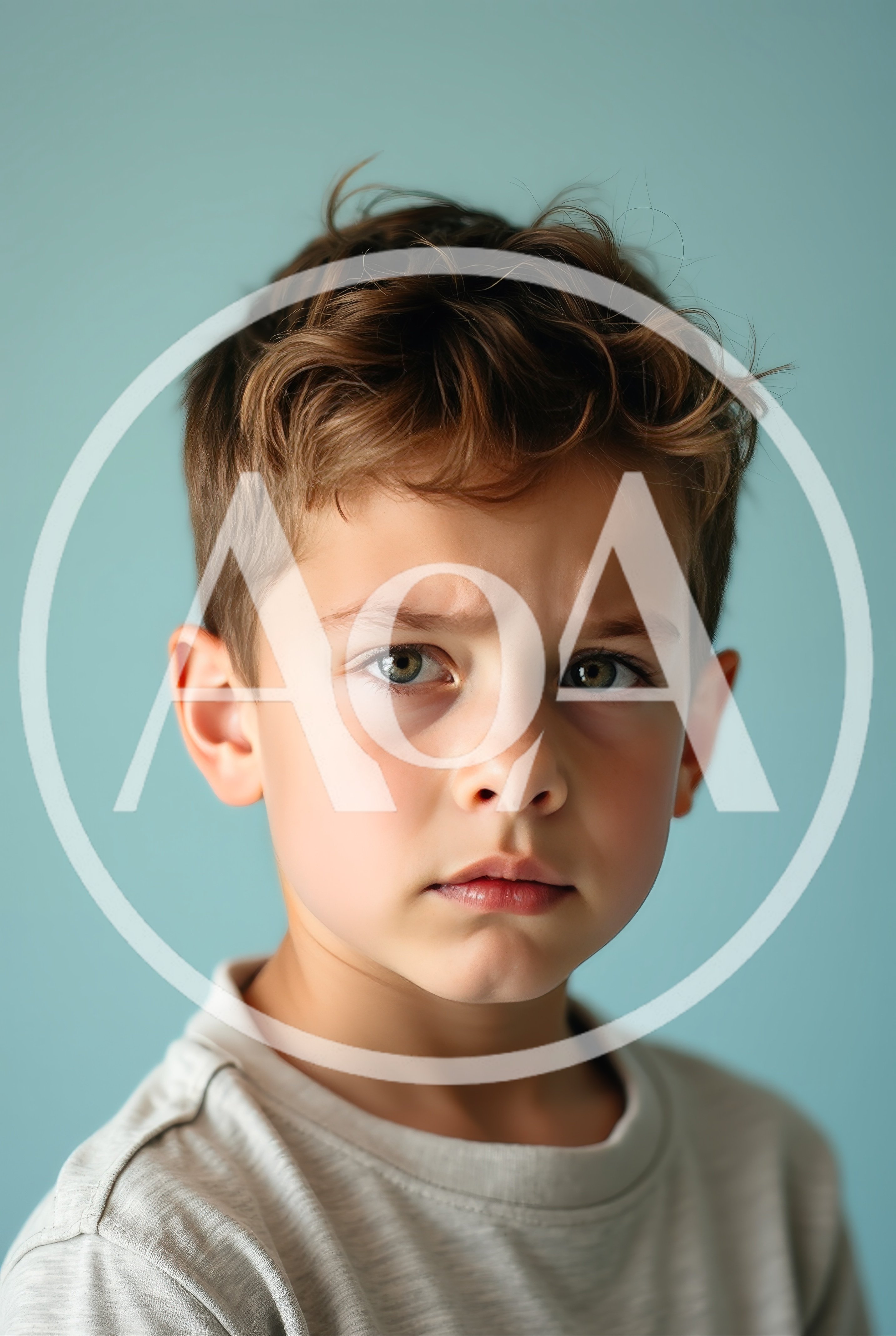 Portrait Of A Serious Young Boy