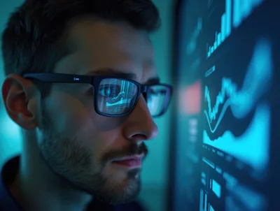 Data Analyst Monitoring Financial Market Trends