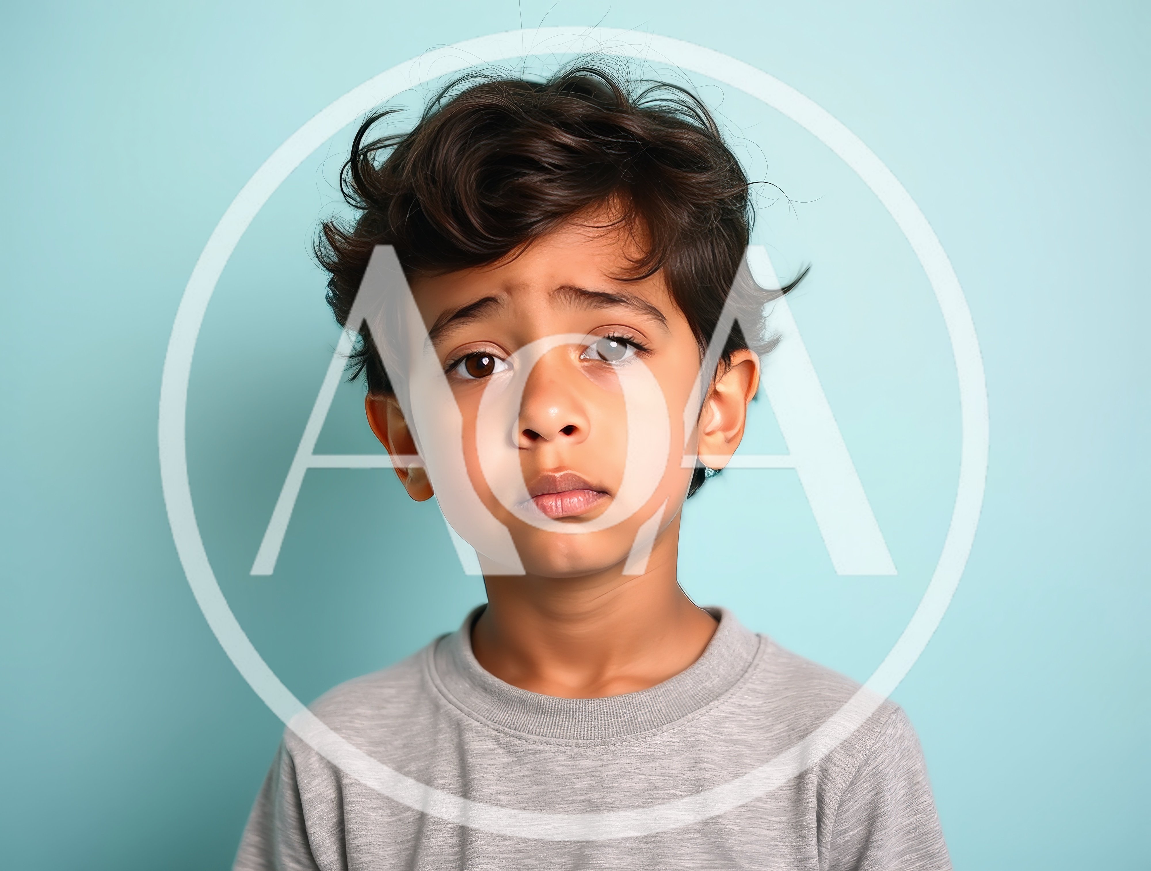 Portrait Of A Sad Young Boy