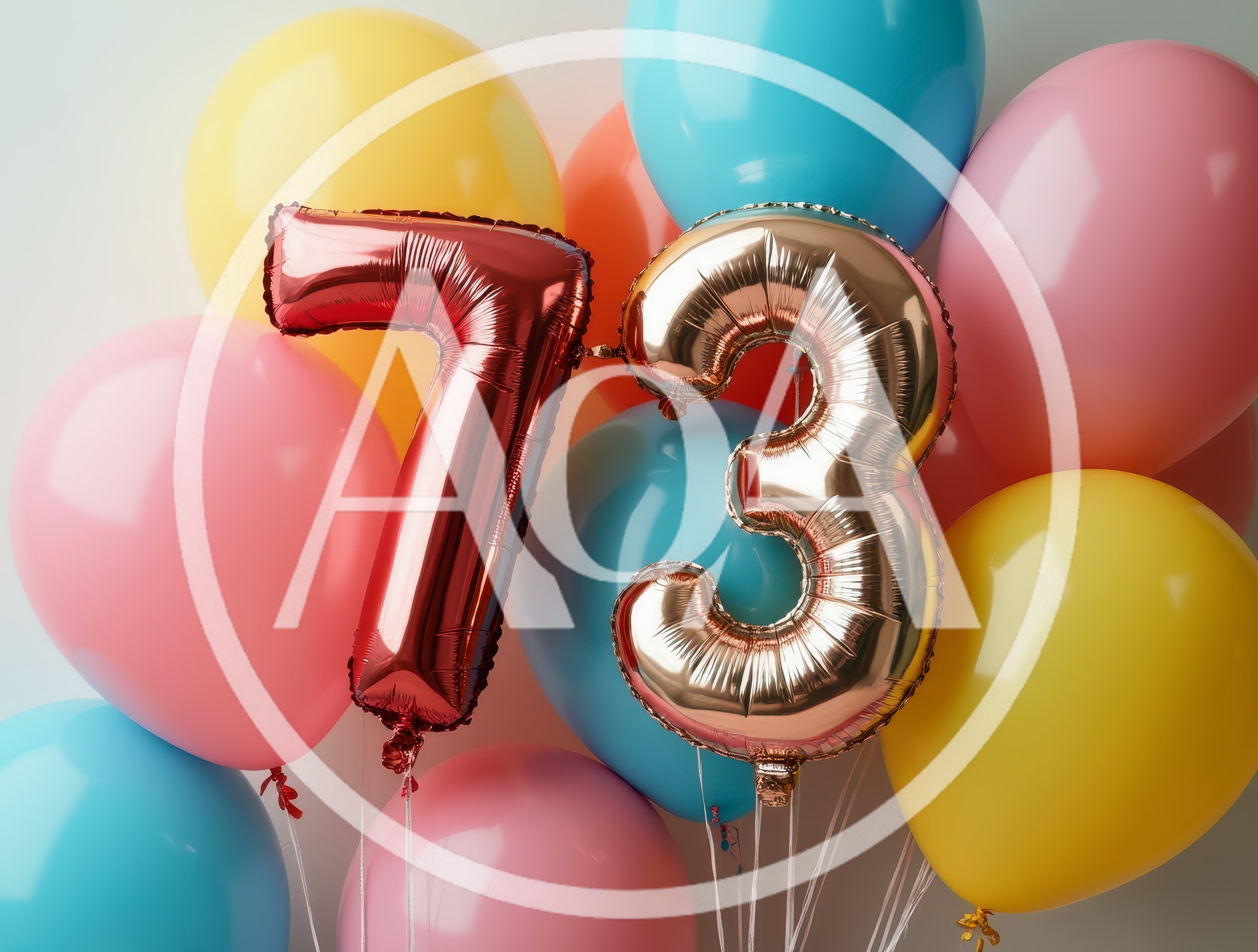 Seventy Three Number Balloons for Birthday Celebration