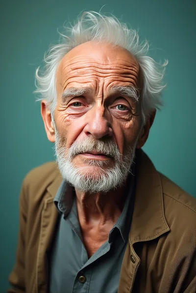 Portrait Of An Elderly Man With White Hair