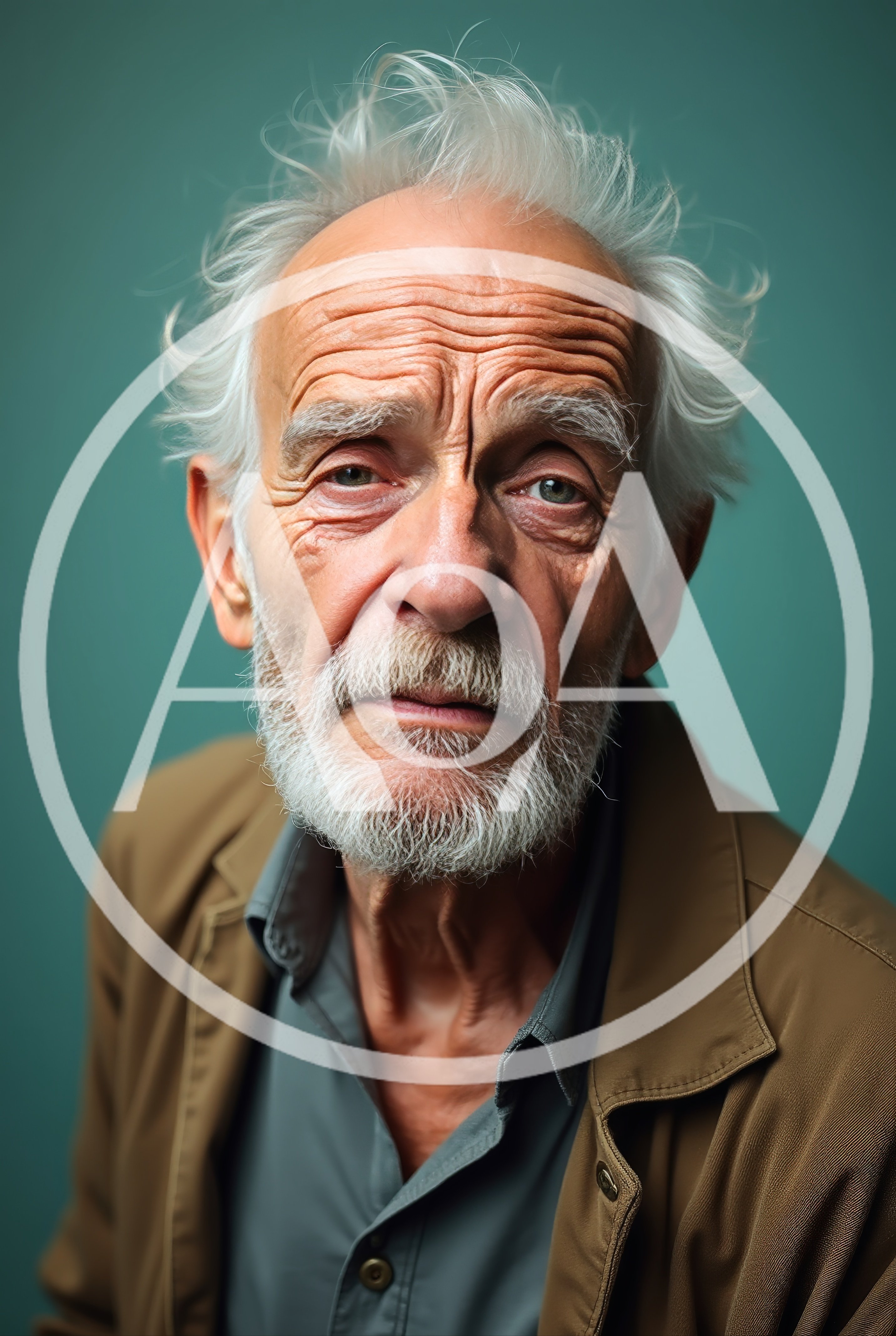 Portrait Of An Elderly Man With White Hair