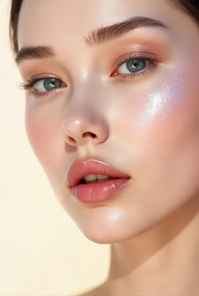 Close Up Portrait Of A Young Woman With Makeup