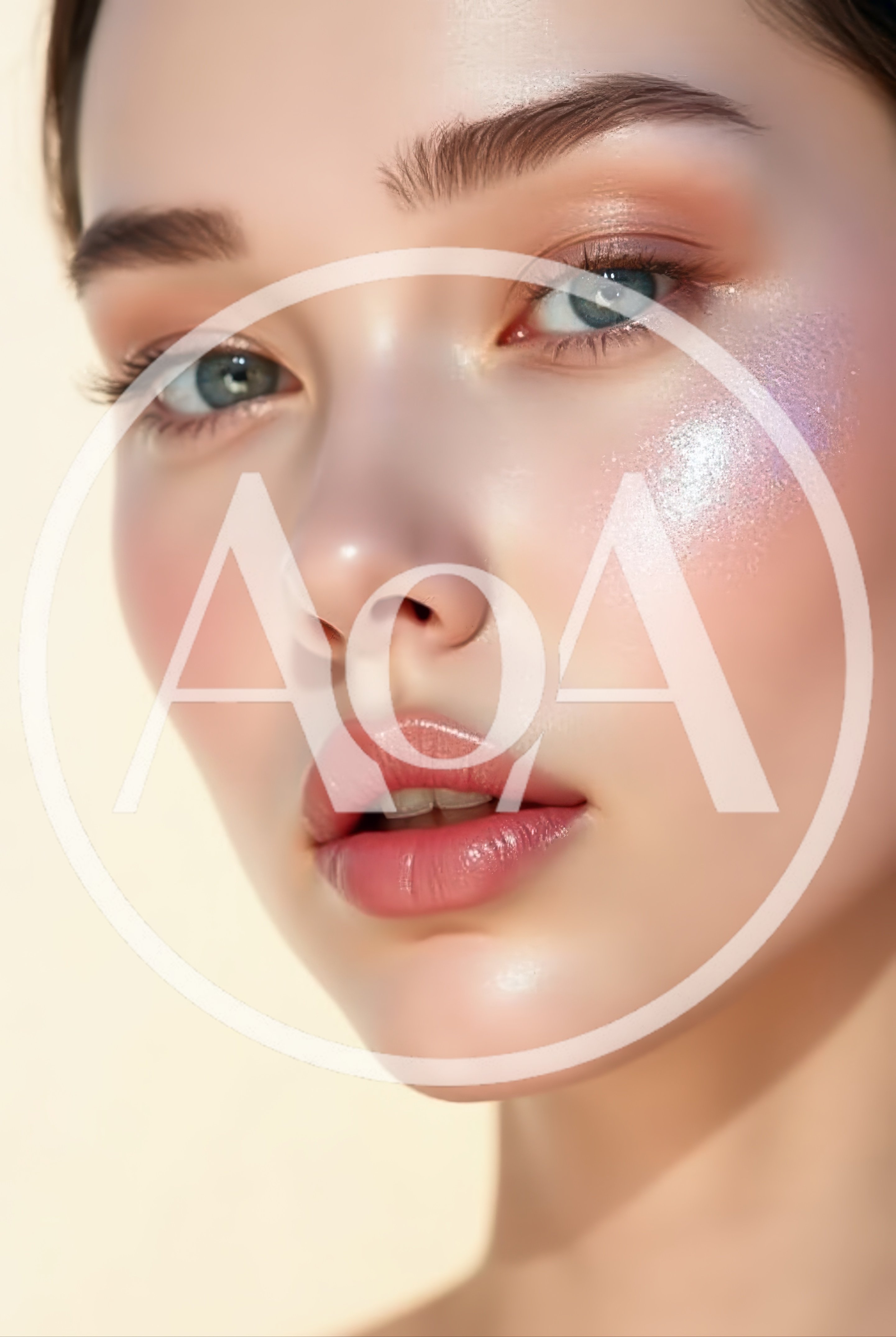 Close Up Portrait Of A Young Woman With Makeup