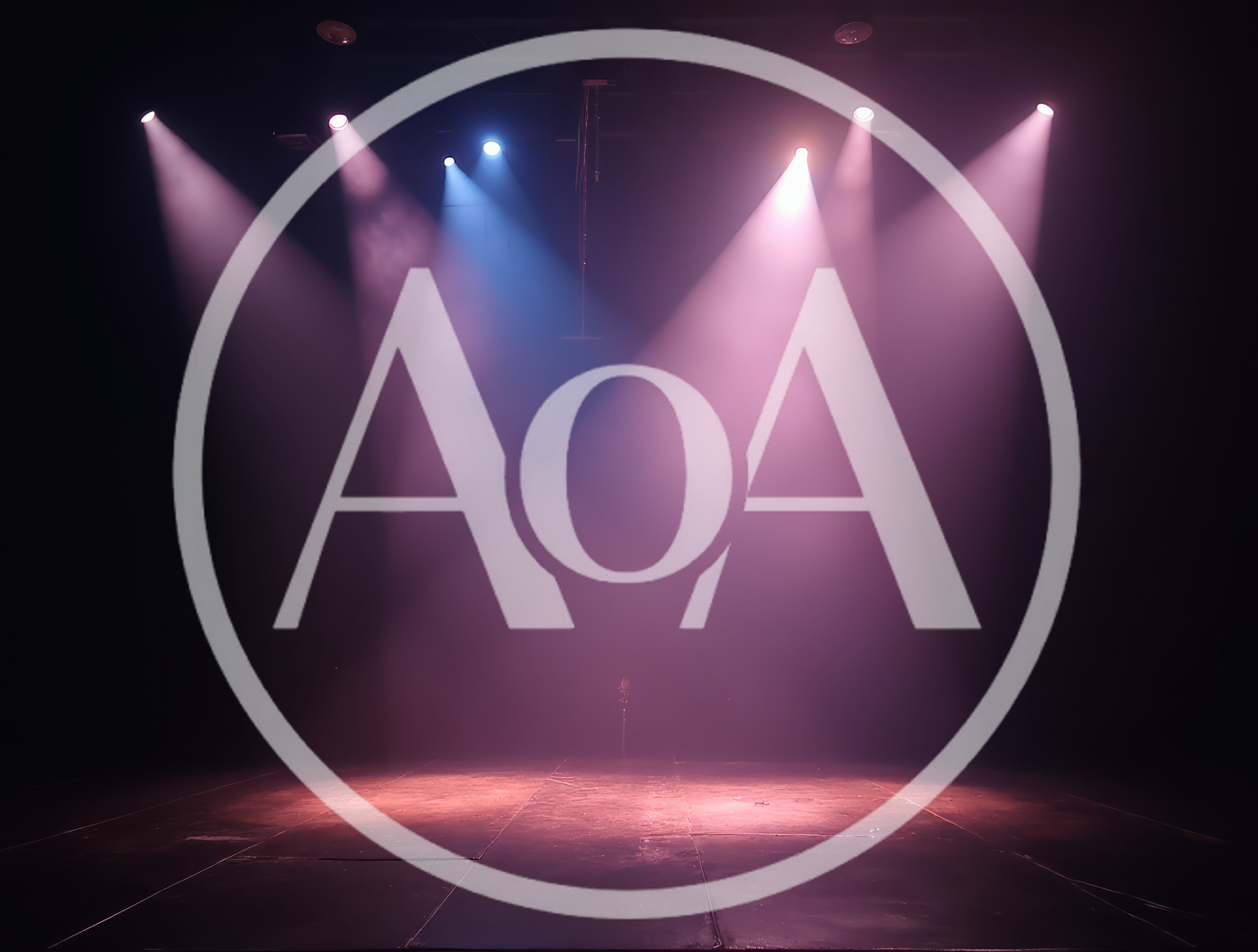 Empty Stage With Dramatic Spotlight Beams