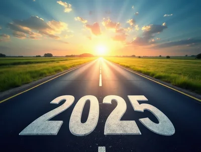 2025 Painted On An Open Road At Sunrise