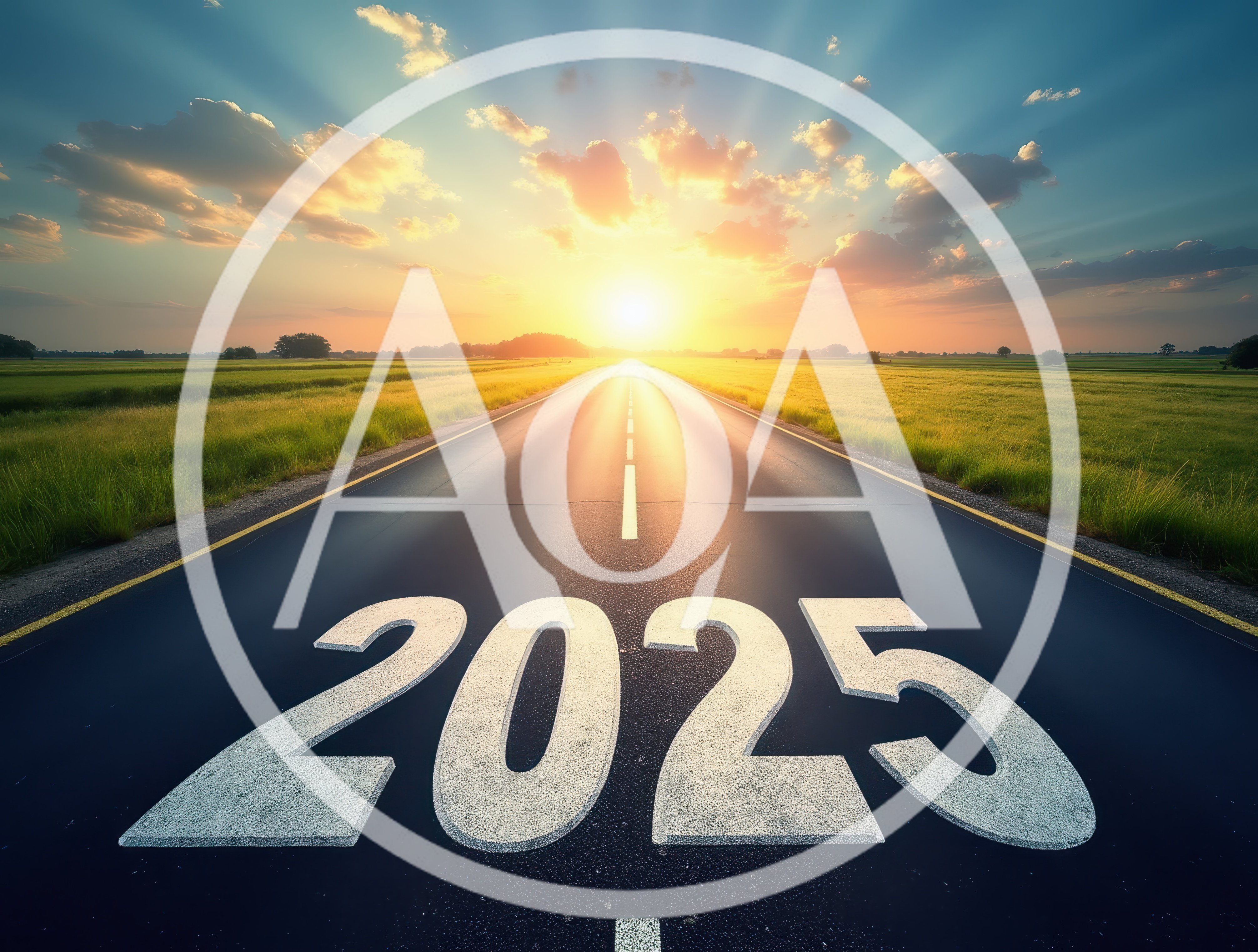 2025 Painted On An Open Road At Sunrise