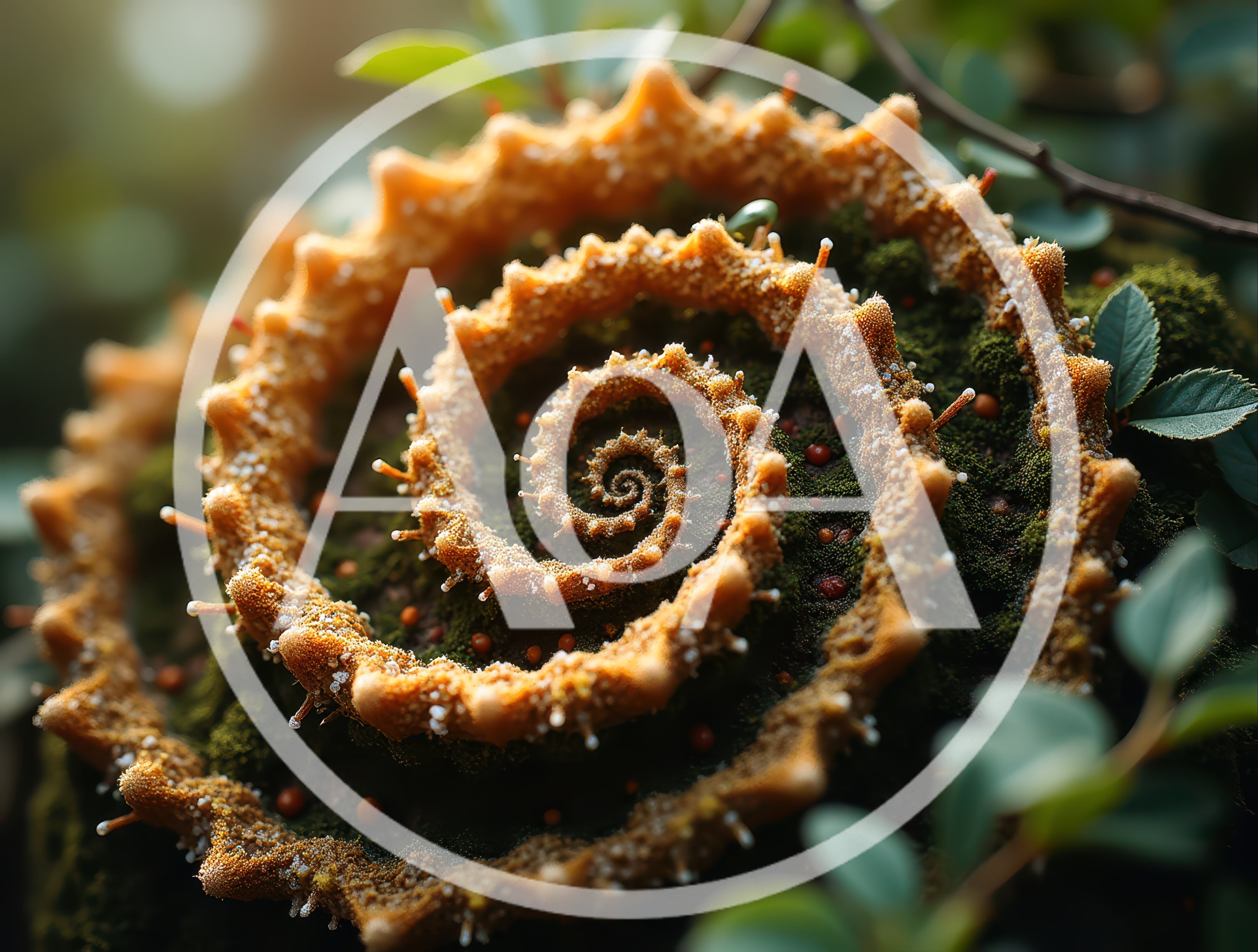 Macro View Of A Spiral Fungal Growth